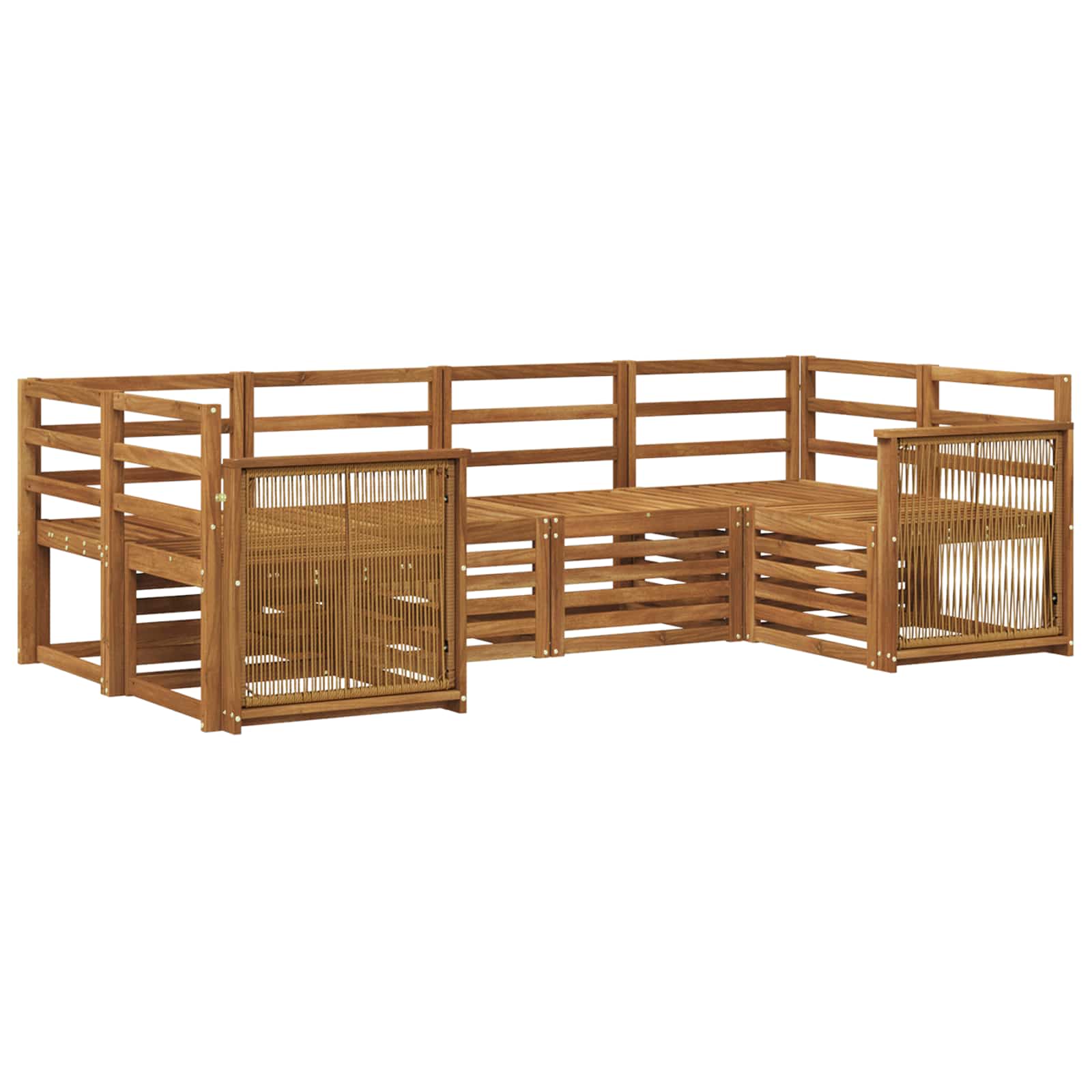 Ensemble de canapés d'extérieur 5 pc Naturel