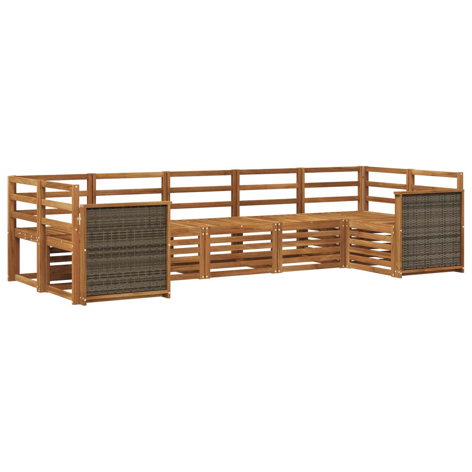 Ensemble de canapés d'extérieur 6 pc Naturel