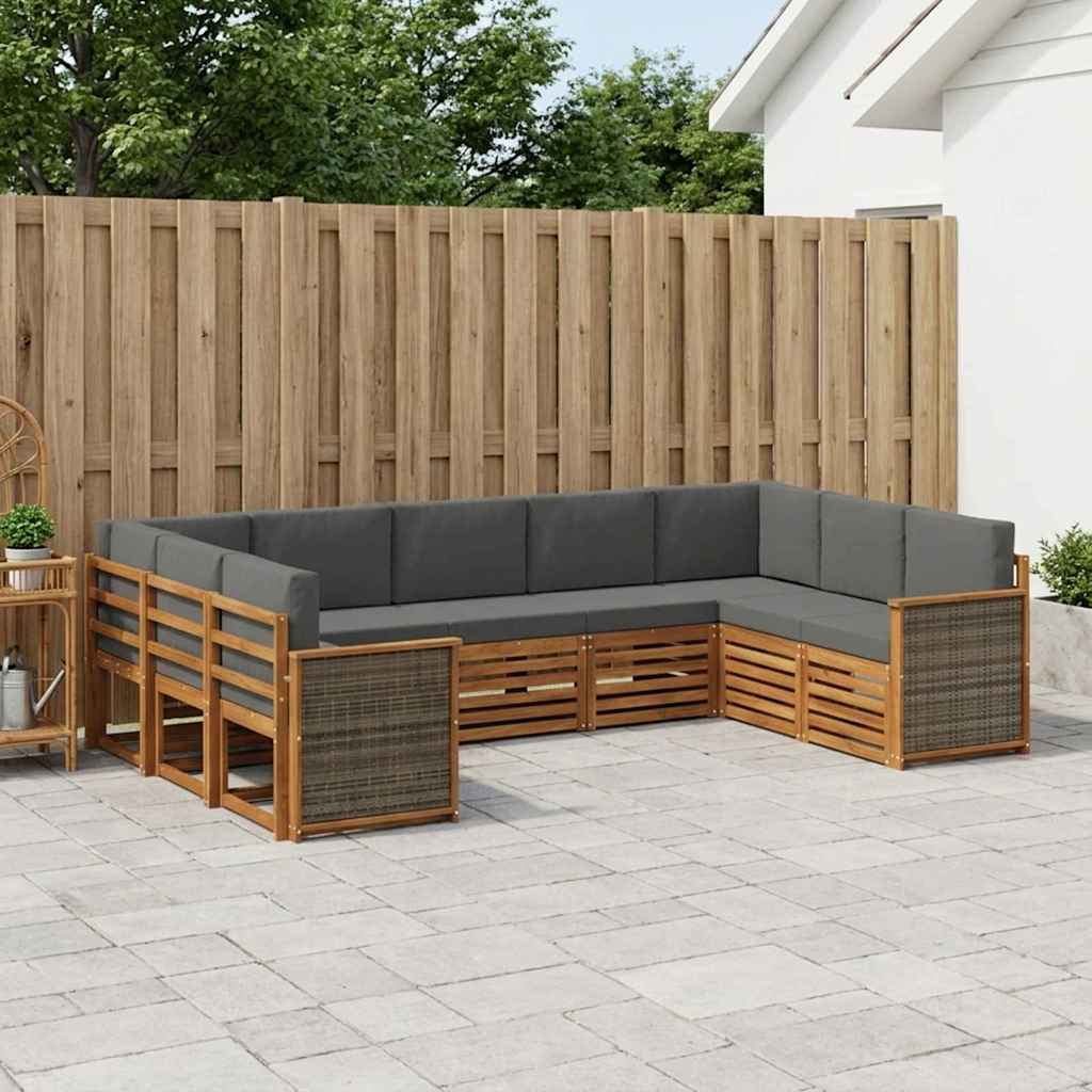 Ensemble de canapé d'angle 7 pcs Naturel et Anthracite - XIOS