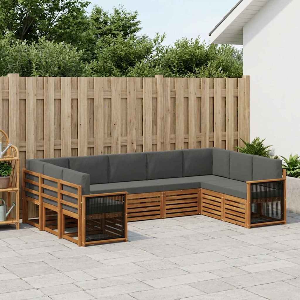 Ensemble de canapé d'angle 7 pcs Naturel et Anthracite - XIOS
