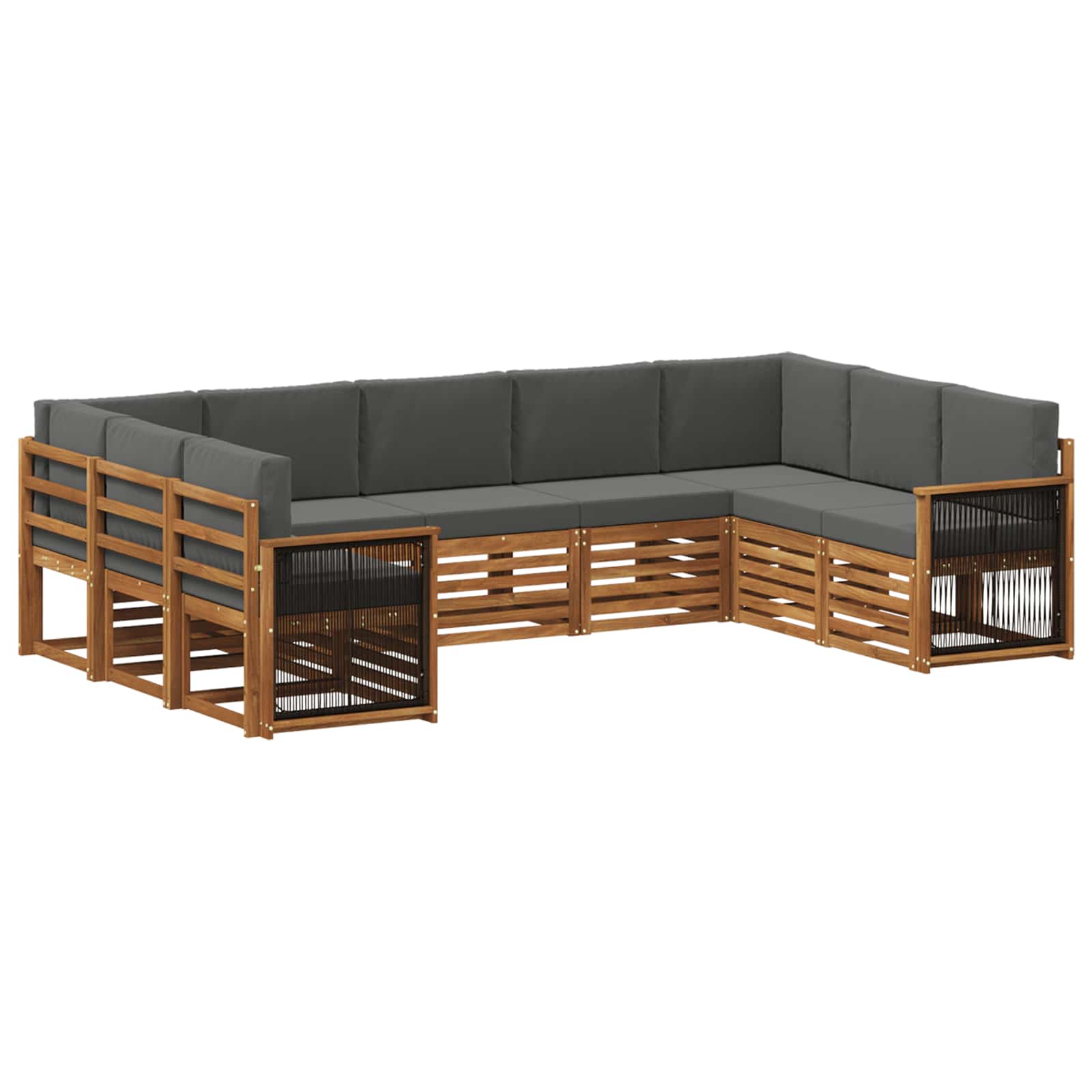 Ensemble de canapé d'angle 7 pcs Naturel et Anthracite - XIOS