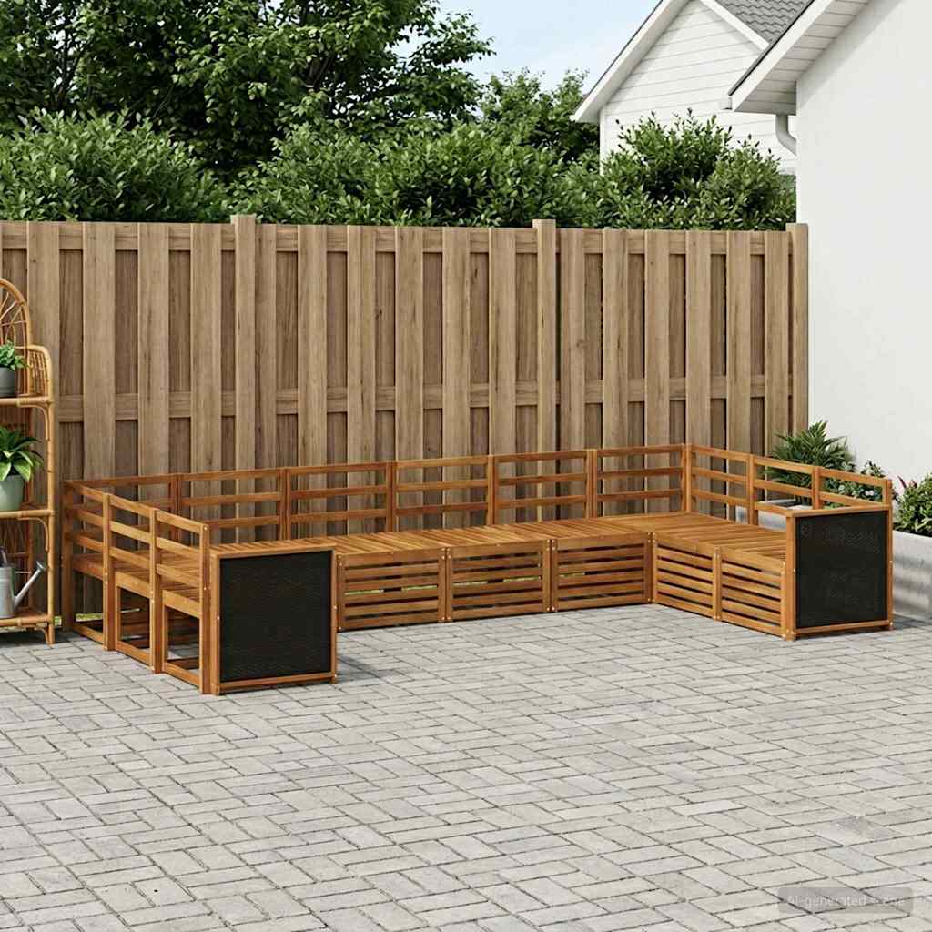 Ensemble de canapé d'angle 7 pcs Naturel Bois d'Acacia Massif - XIOS