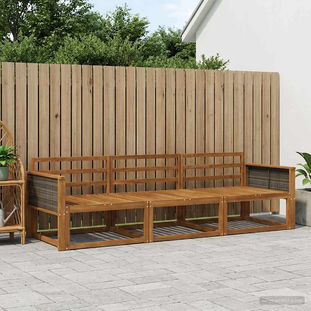 Ensemble de canapés d'extérieur 3 pcs Naturel - XIOS