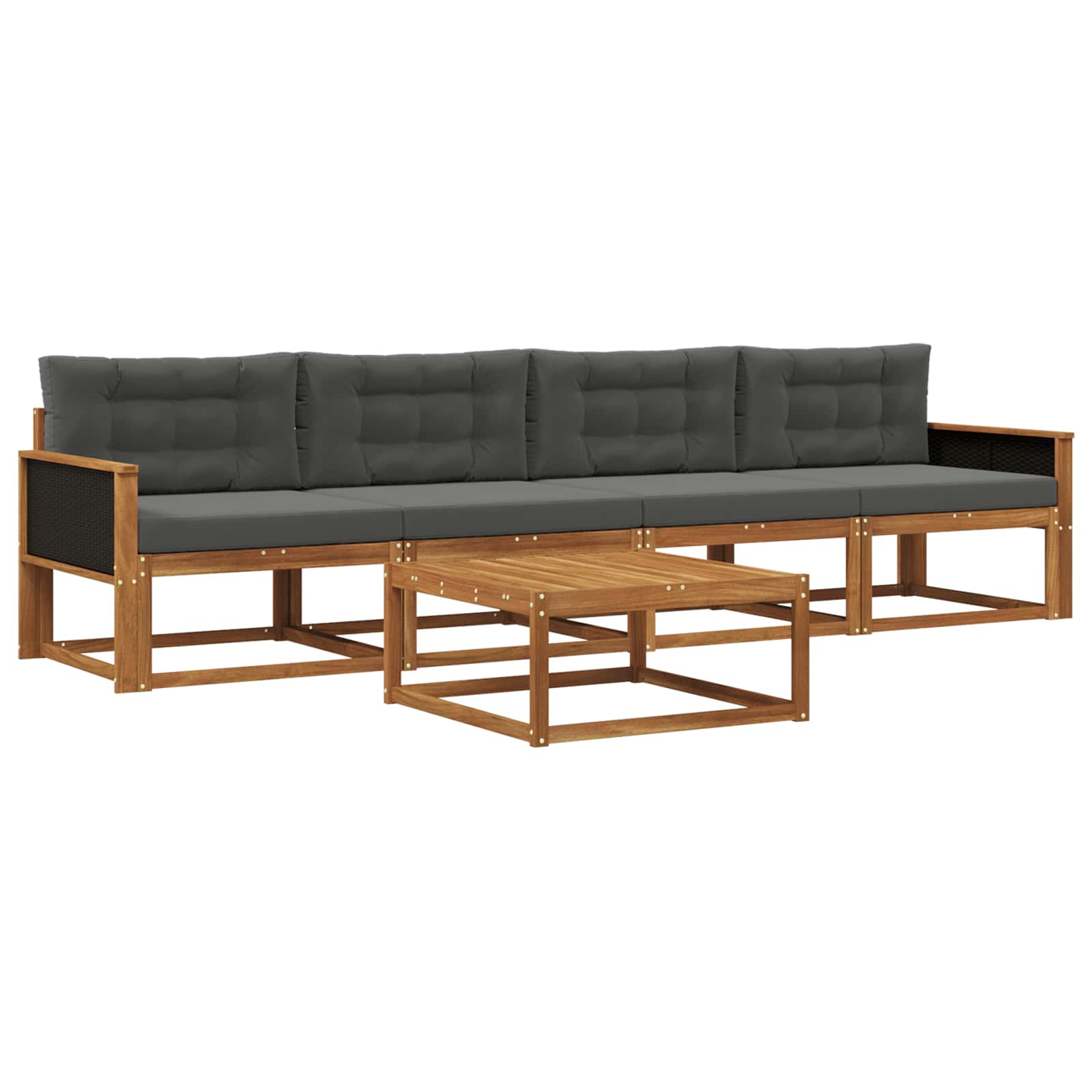 Ensemble de canapés d'extérieur 5 pcs Naturel et Anthracite - XIOS