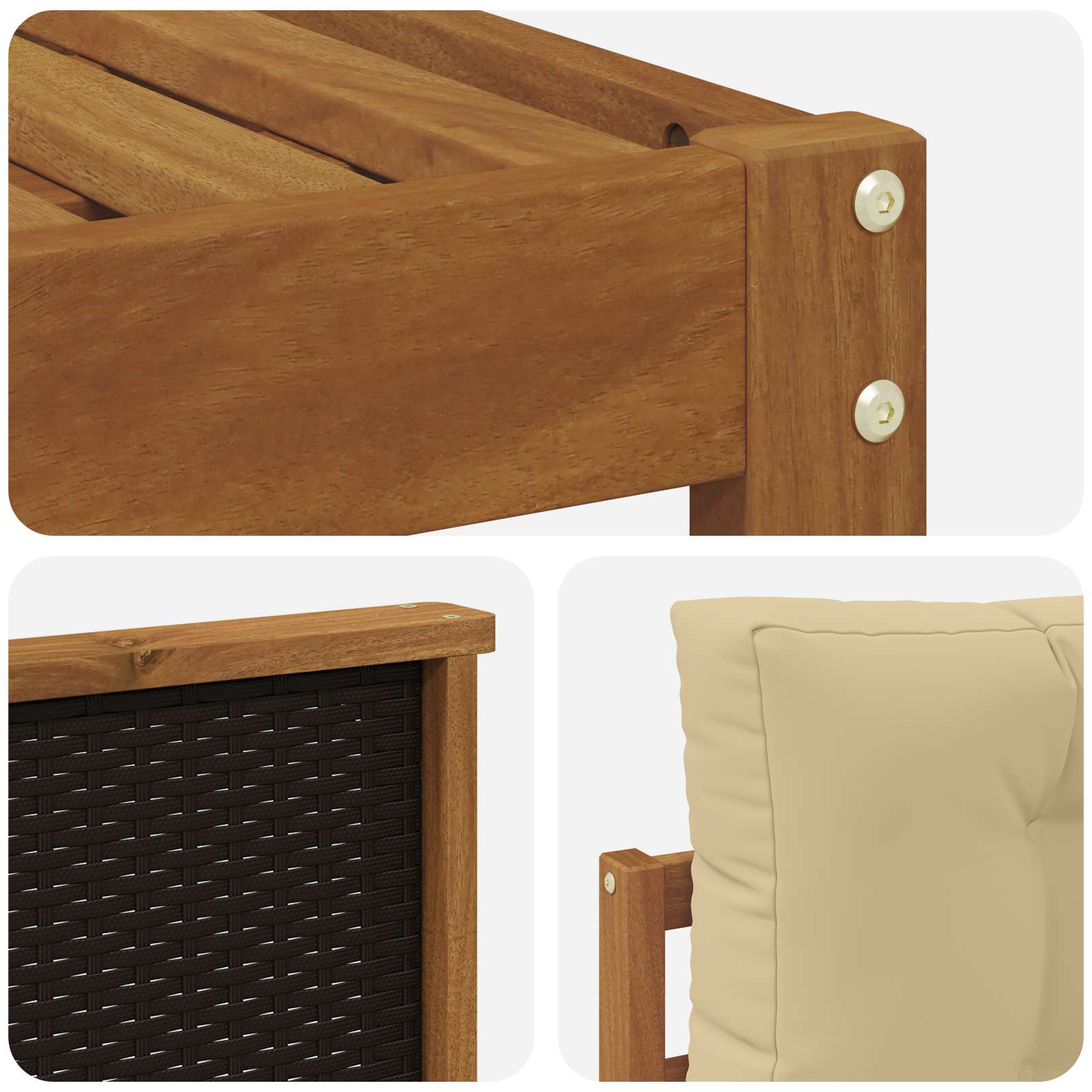 Ensemble de canapés d'extérieur 5 pcs Naturel et Beige - XIOS