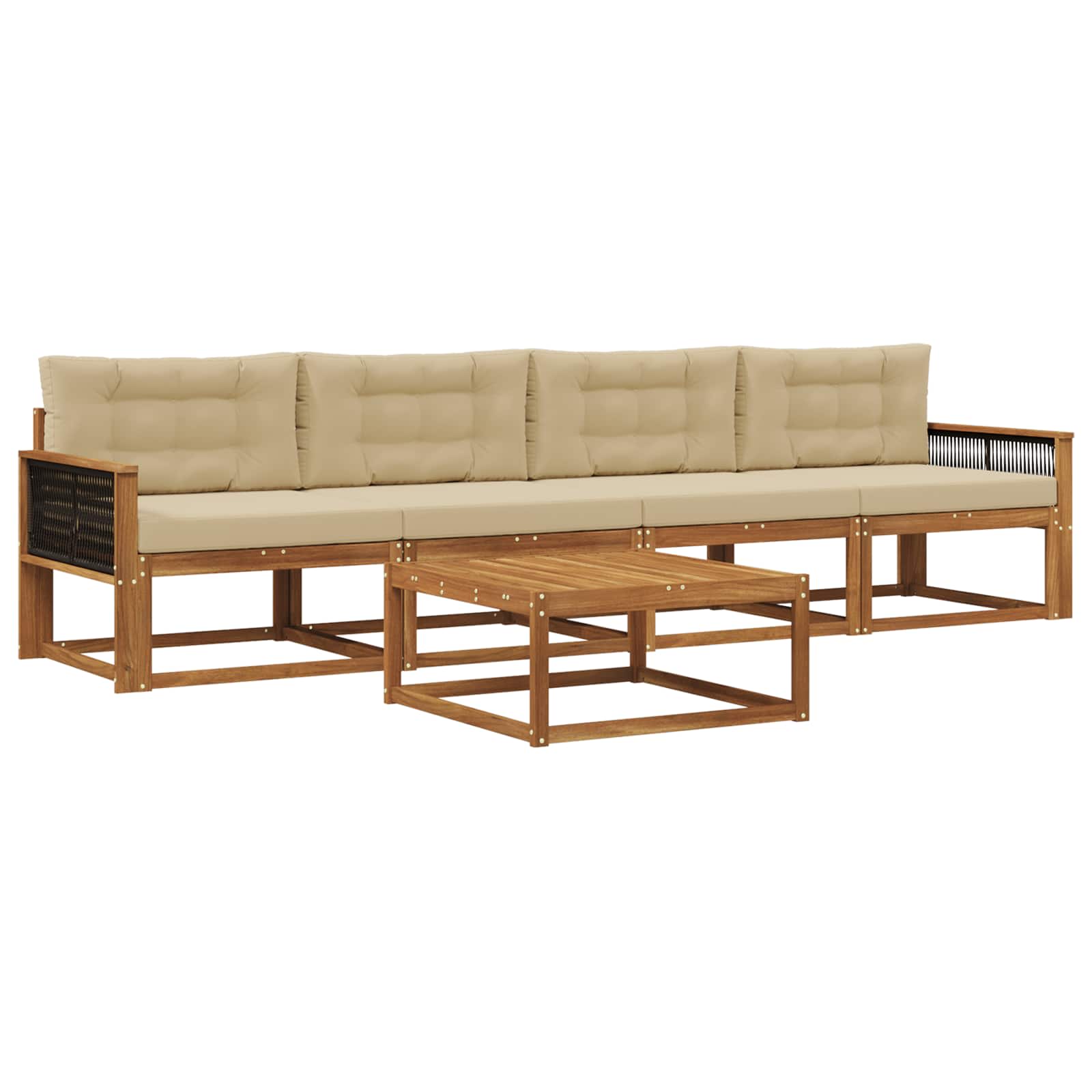 Ensemble de canapés d'extérieur 5 pcs Naturel et Beige - XIOS
