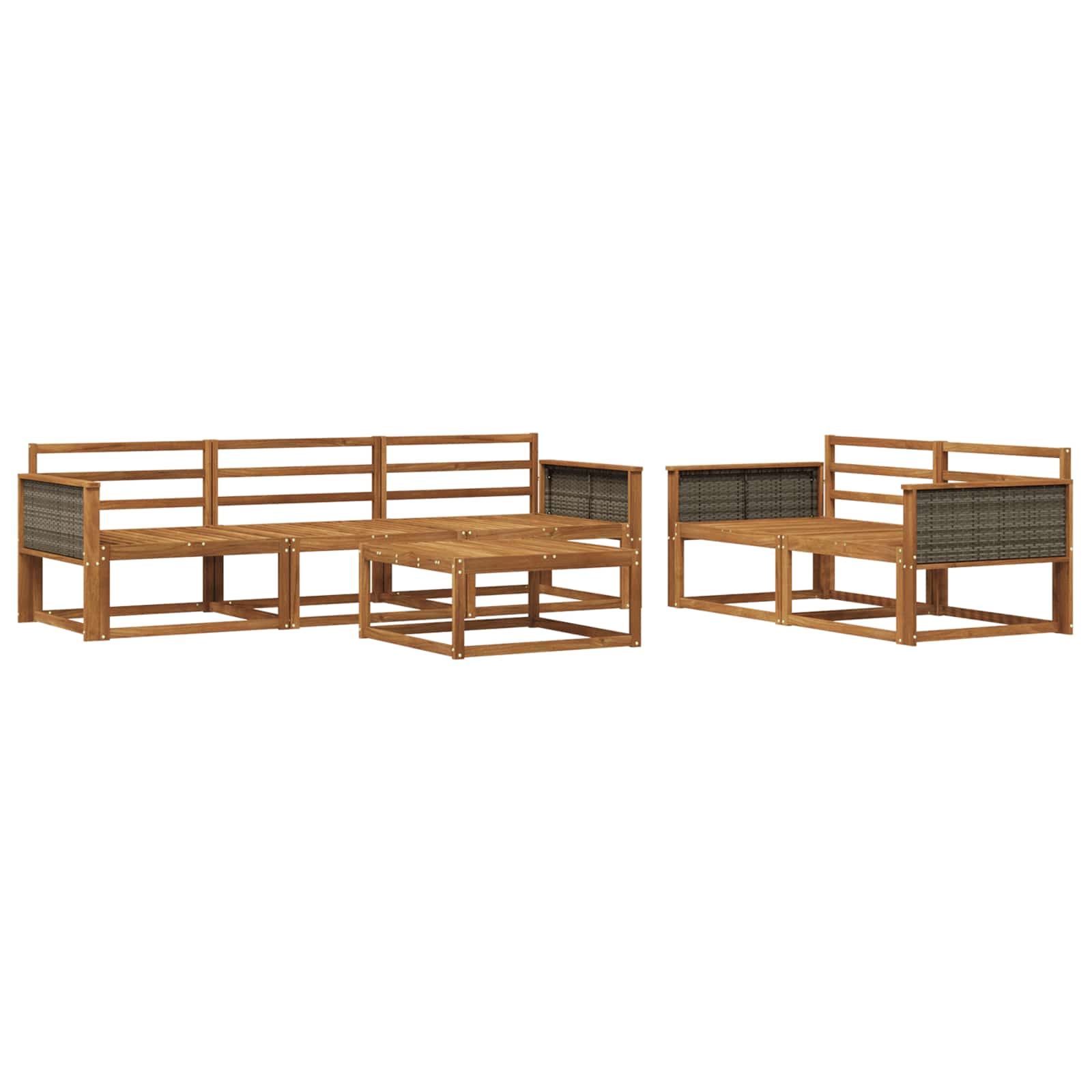 Ensemble de canapés d'extérieur 6 pcs Naturel - XIOS