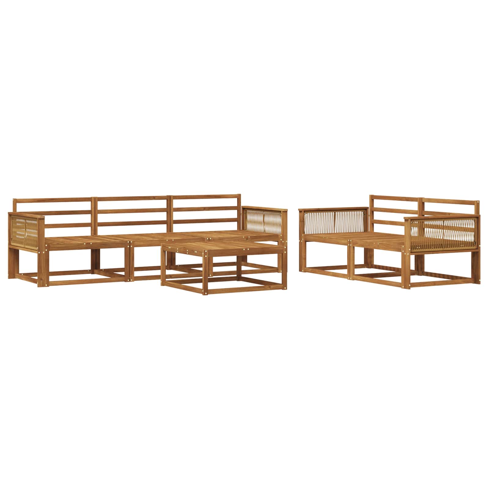 Ensemble de canapés d'extérieur 6 pcs Naturel - XIOS