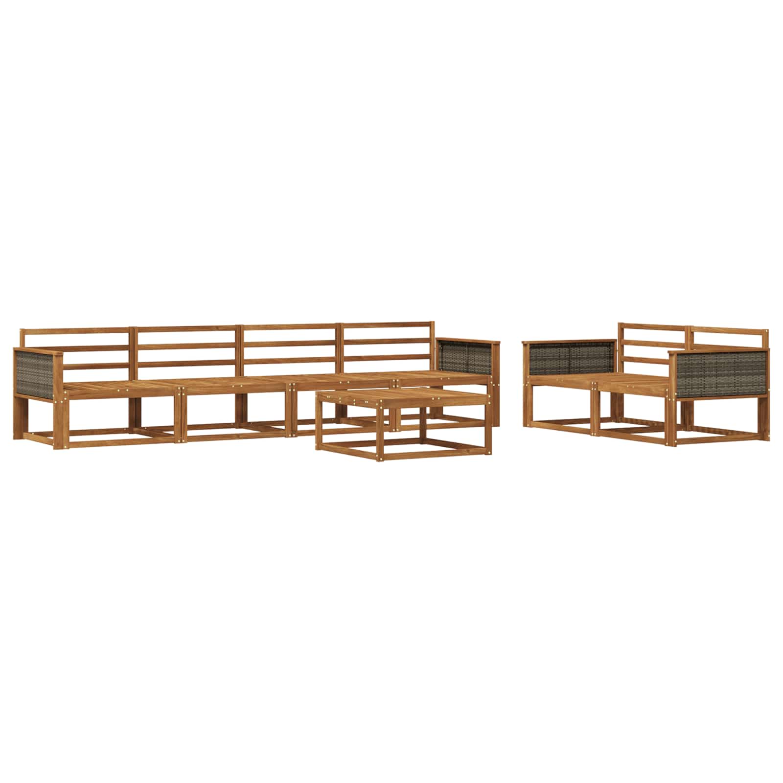 Ensemble de canapés d'extérieur 7 pcs Naturel - XIOS