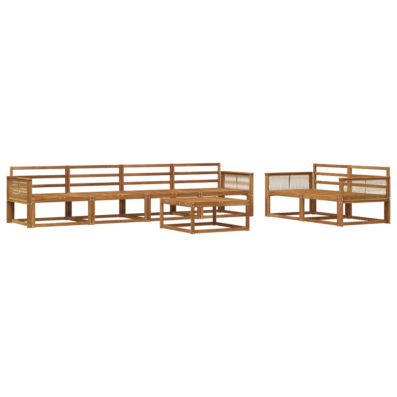 Ensemble de canapés d'extérieur 7 pcs Naturel - XIOS