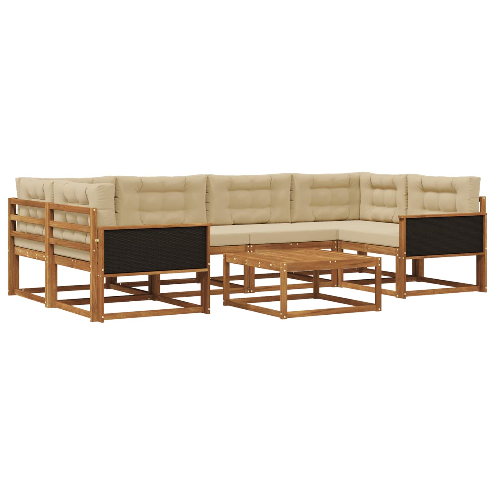 Ensemble de canapés d'extérieur 7 pcs Naturel et Beige - XIOS