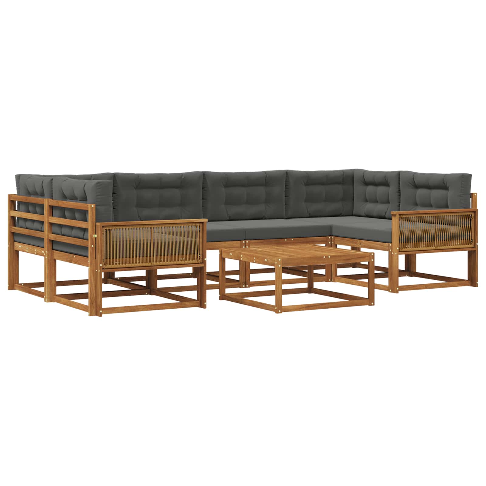 Ensemble de canapés d'extérieur 7 pcs Naturel et Anthracite - XIOS