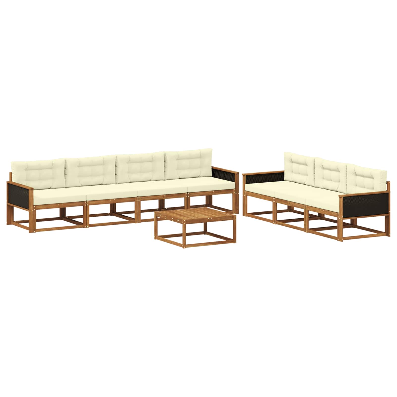 Ensemble de canapés d'extérieur 8 pcs Naturel et Crème - XIOS