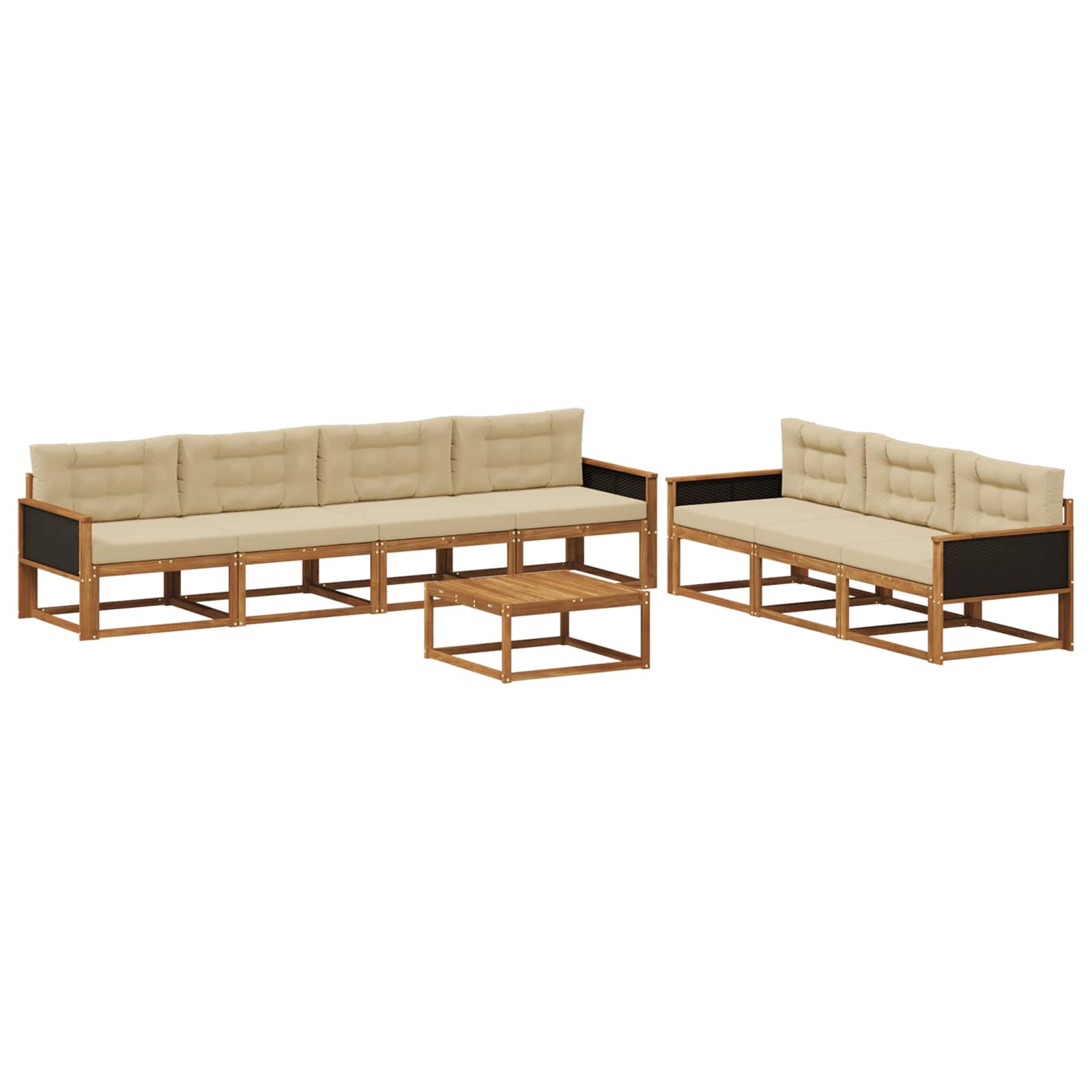Ensemble de canapés d'extérieur 8 pcs Naturel et Beige - XIOS