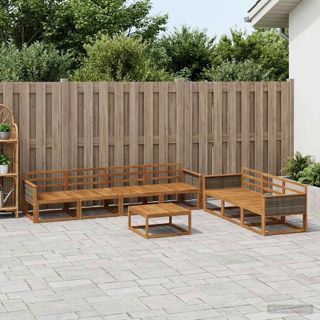 Ensemble de canapés d'extérieur 8 pcs Naturel - XIOS