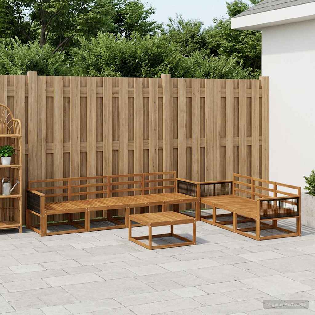 Ensemble de canapés d'extérieur 8 pcs Naturel - XIOS