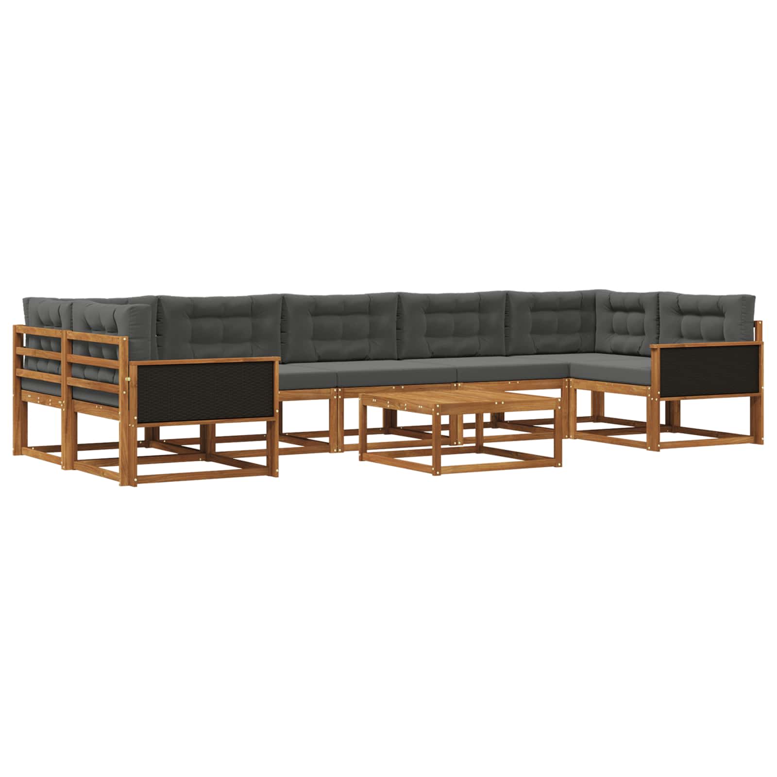 Ensemble de canapés d'extérieur 8 pcs Naturel et Anthracite - XIOS