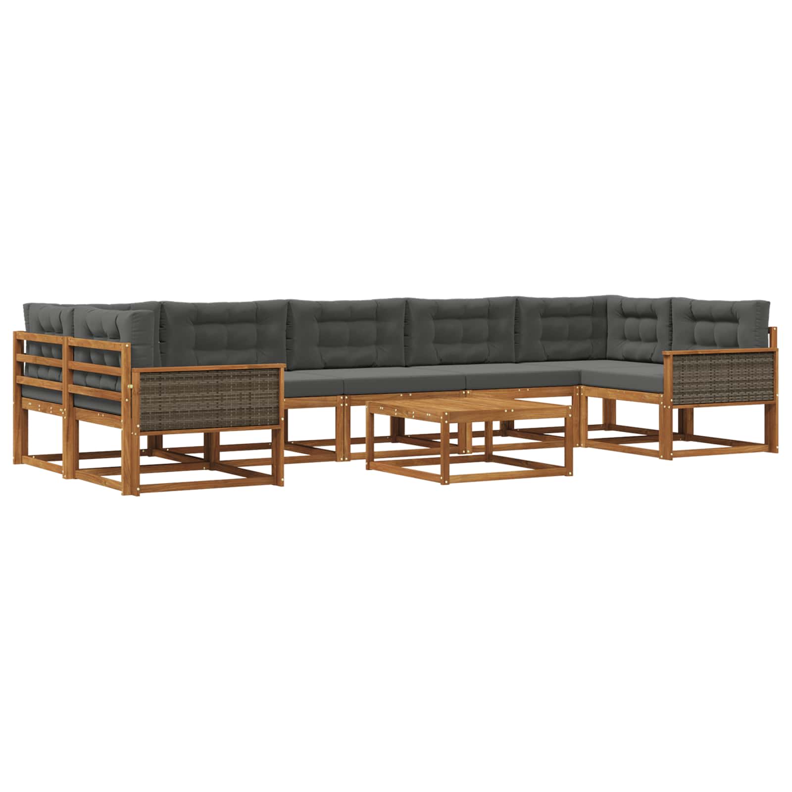Ensemble de canapés d'extérieur 8 pcs Naturel et Anthracite - XIOS