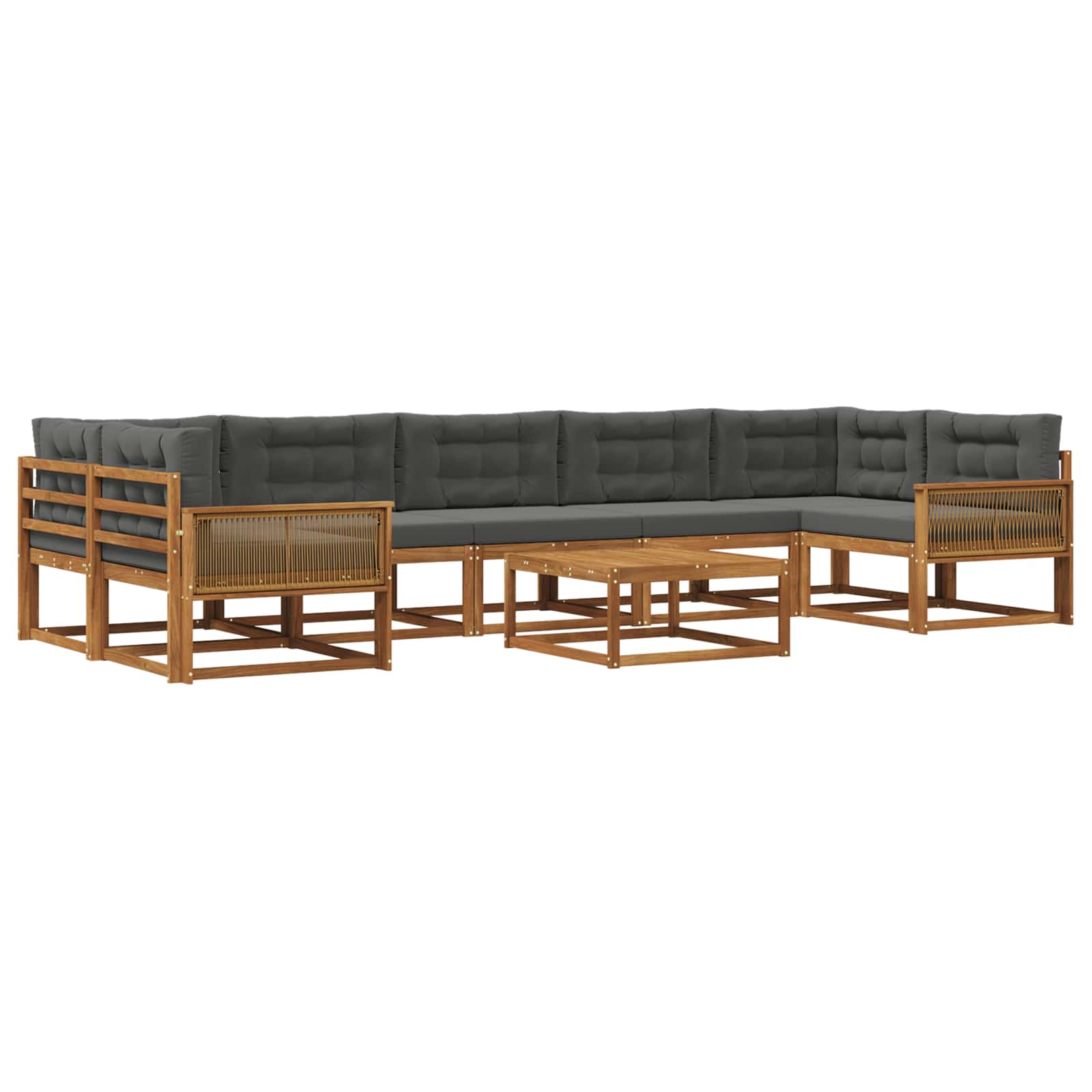Ensemble de canapés d'extérieur 8 pcs Naturel et Anthracite - XIOS