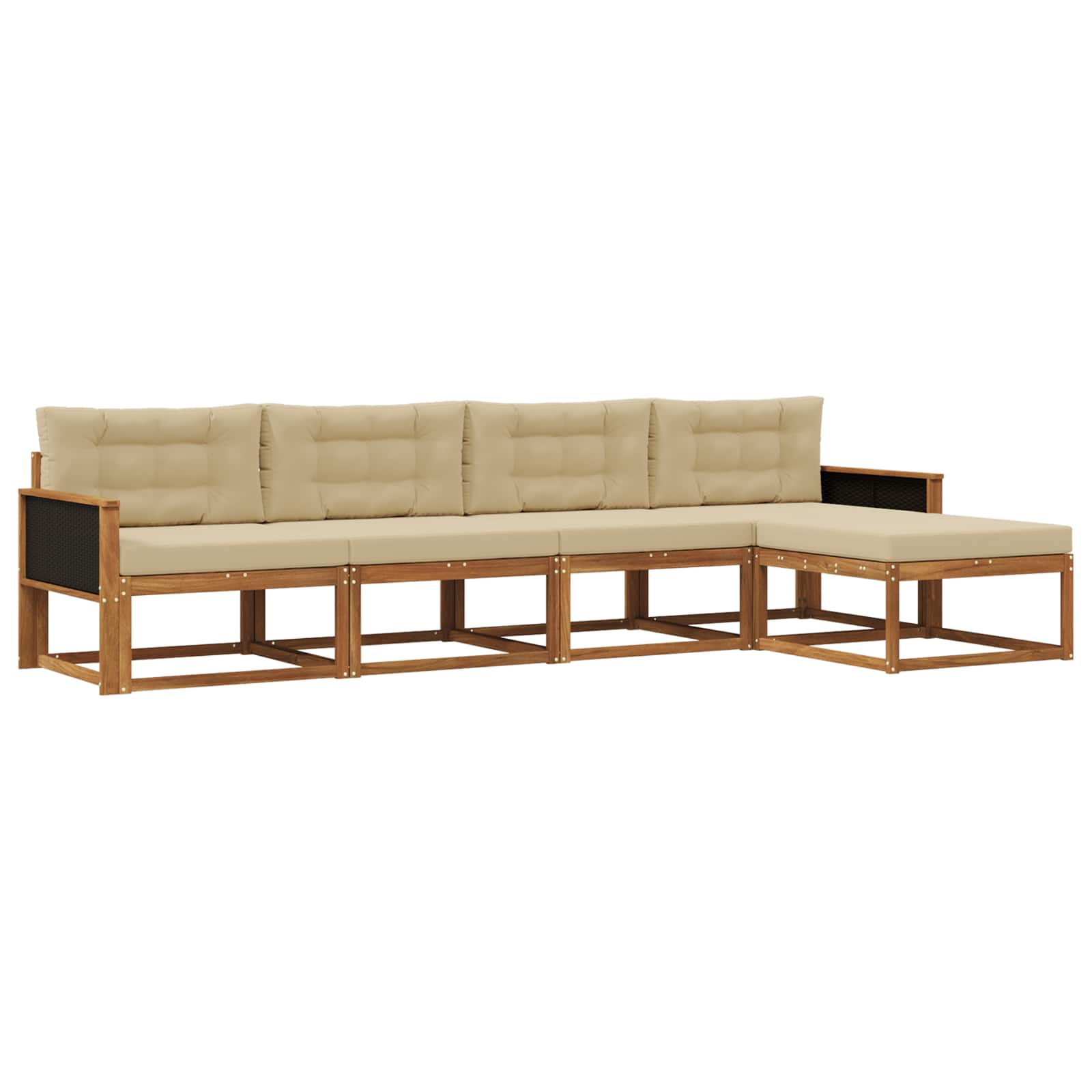 Ensemble de canapés d'extérieur 5 pcs Naturel et Beige - XIOS