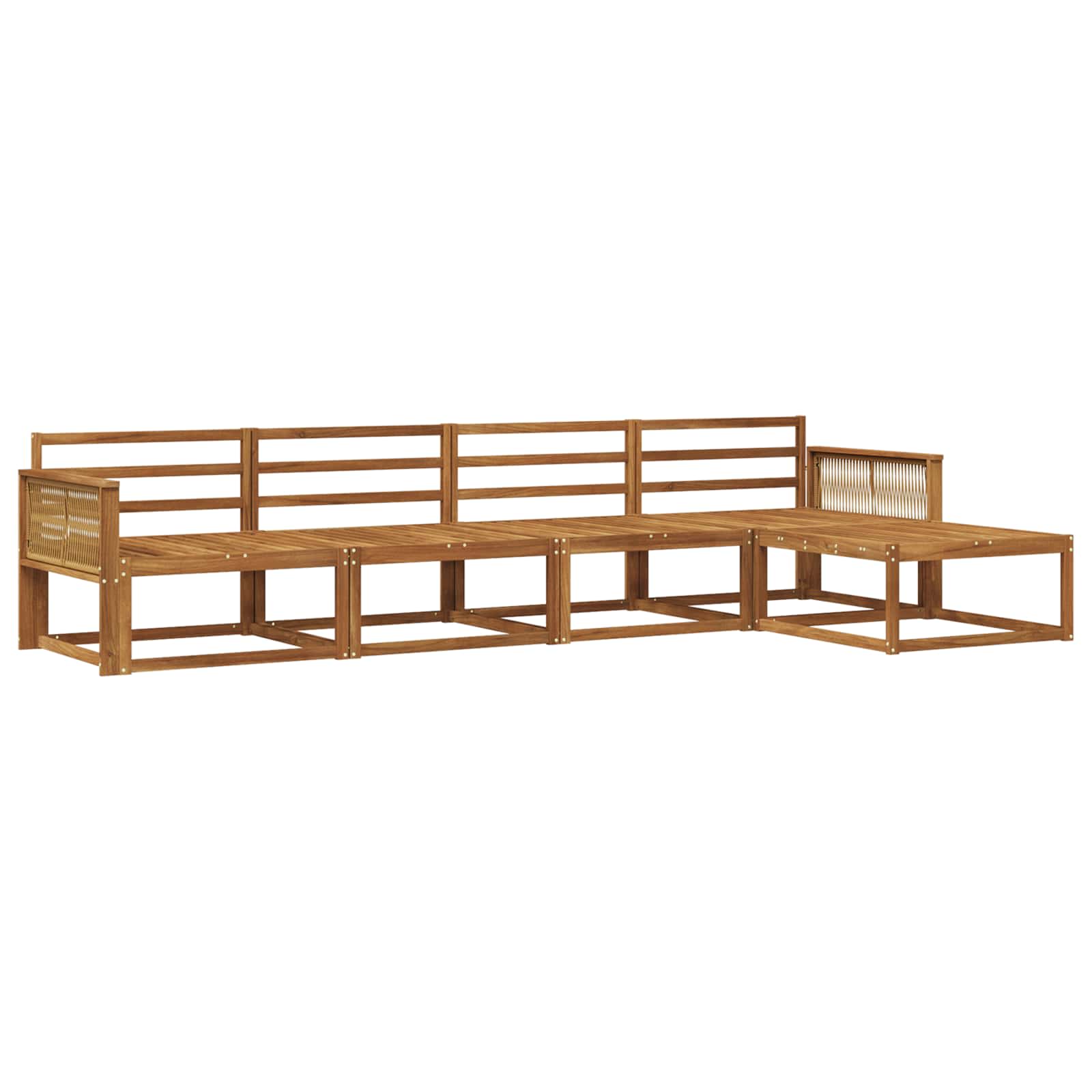 Ensemble de canapés d'extérieur 5 pcs Naturel - XIOS