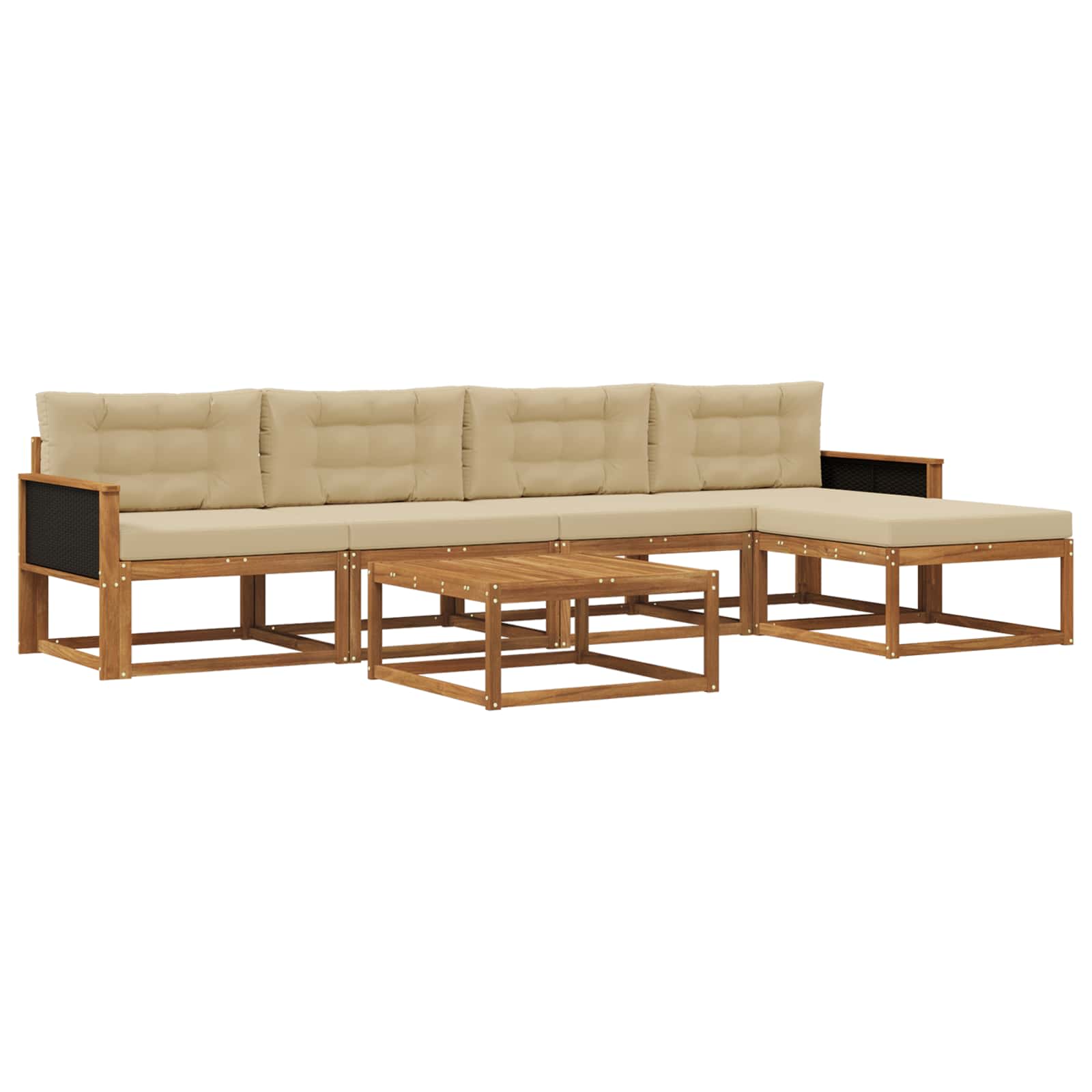 Ensemble de canapés d'extérieur 6 pcs Naturel et Beige - XIOS