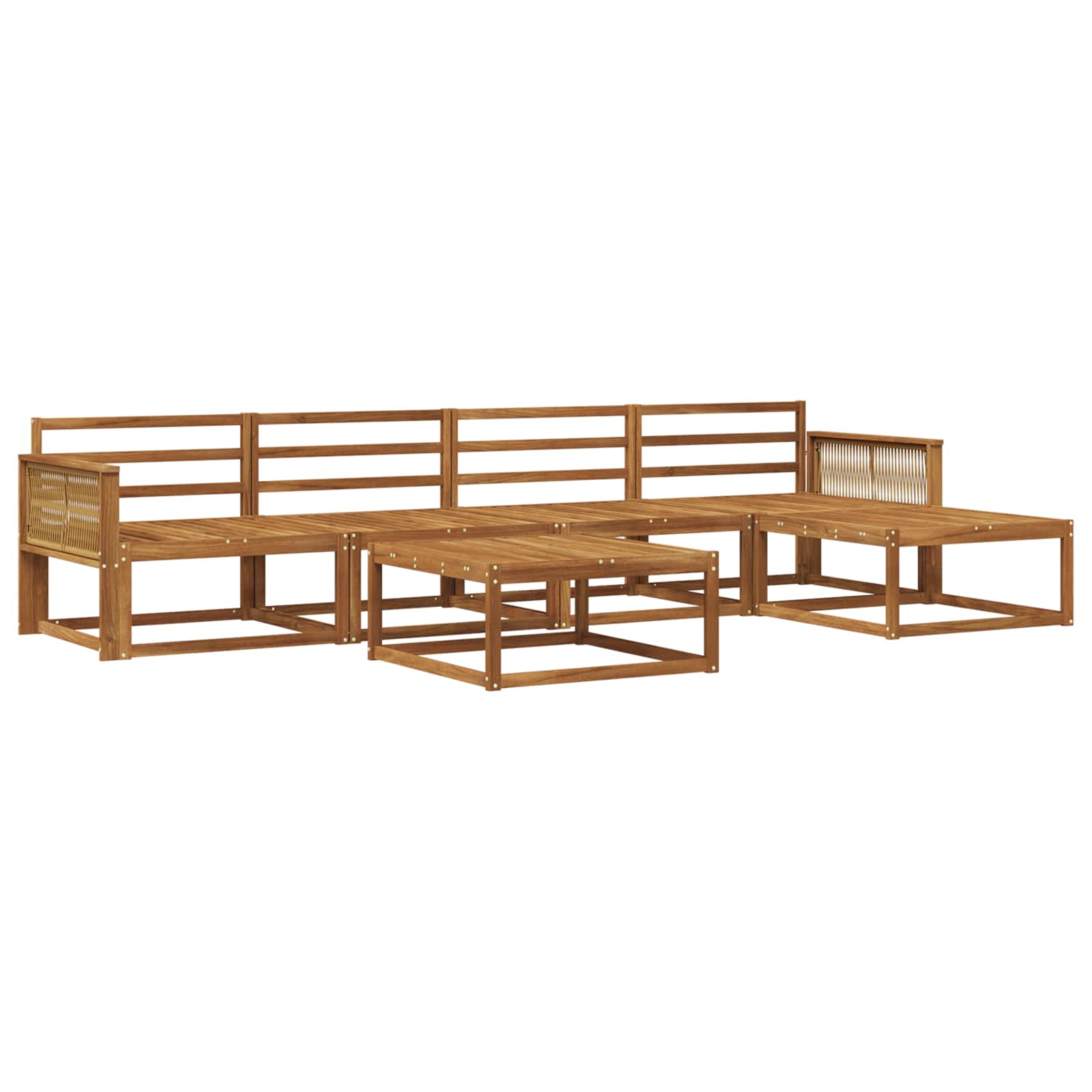 Ensemble de canapés d'extérieur 6 pcs Naturel - XIOS