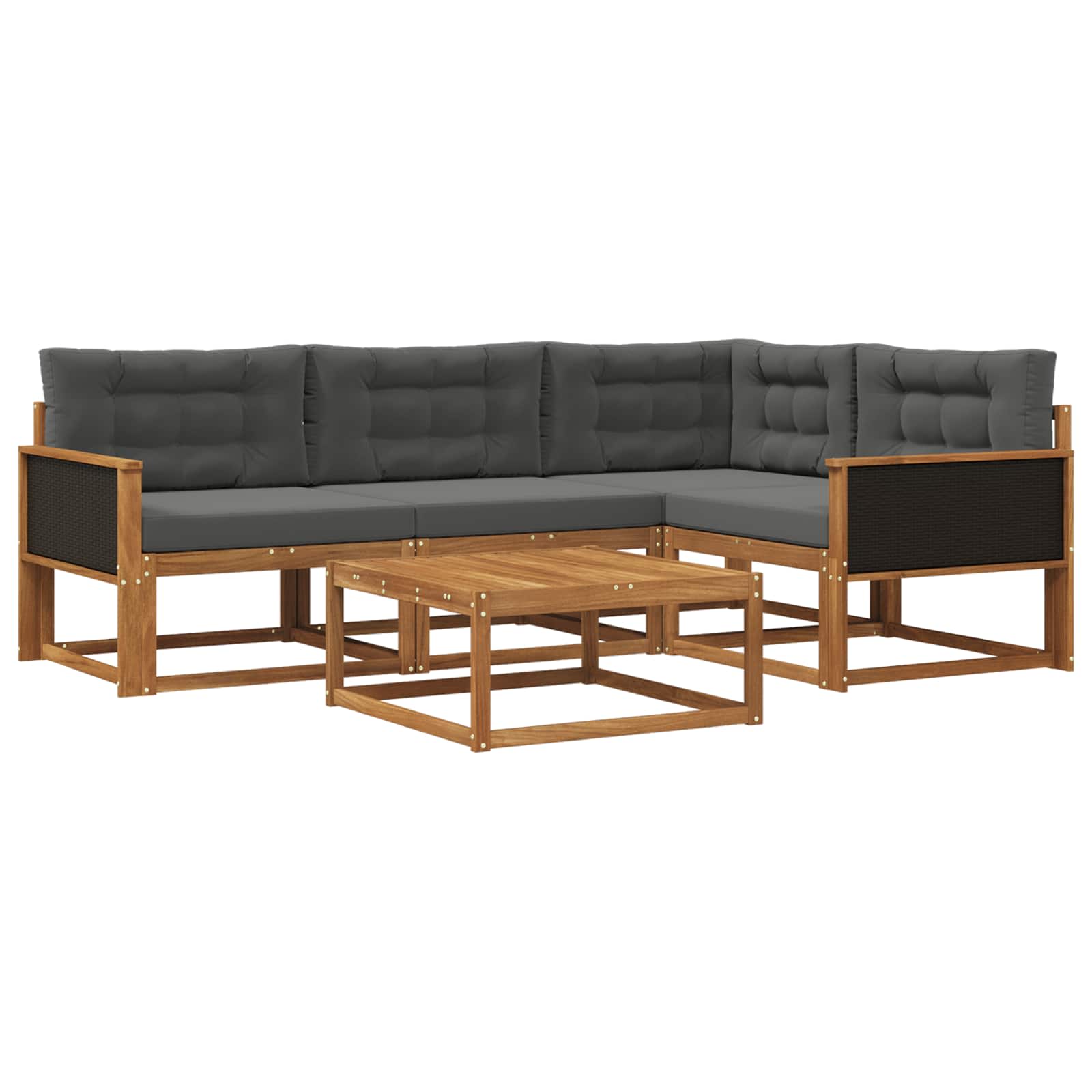 Ensemble de canapés d'extérieur 5 pcs Naturel et Anthracite - XIOS