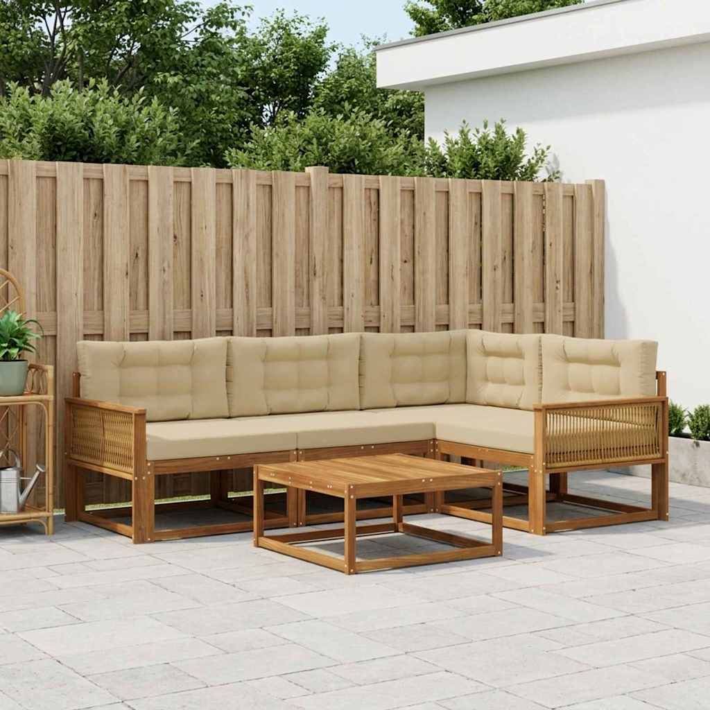 Ensemble de canapés d'extérieur 5 pcs Naturel et Beige - XIOS