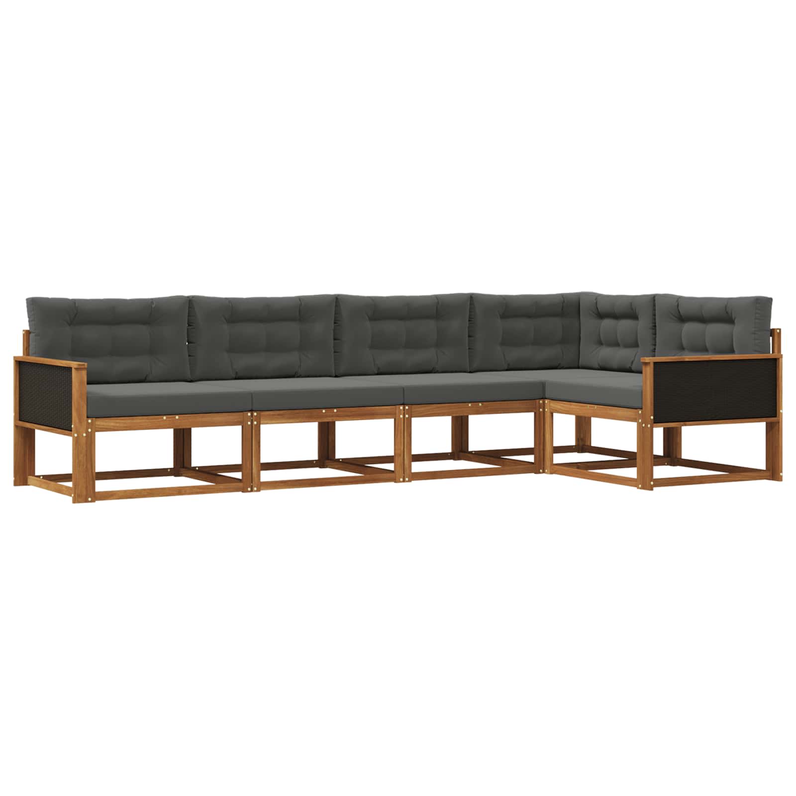 Ensemble de canapés d'extérieur 5 pcs Naturel et Anthracite - XIOS