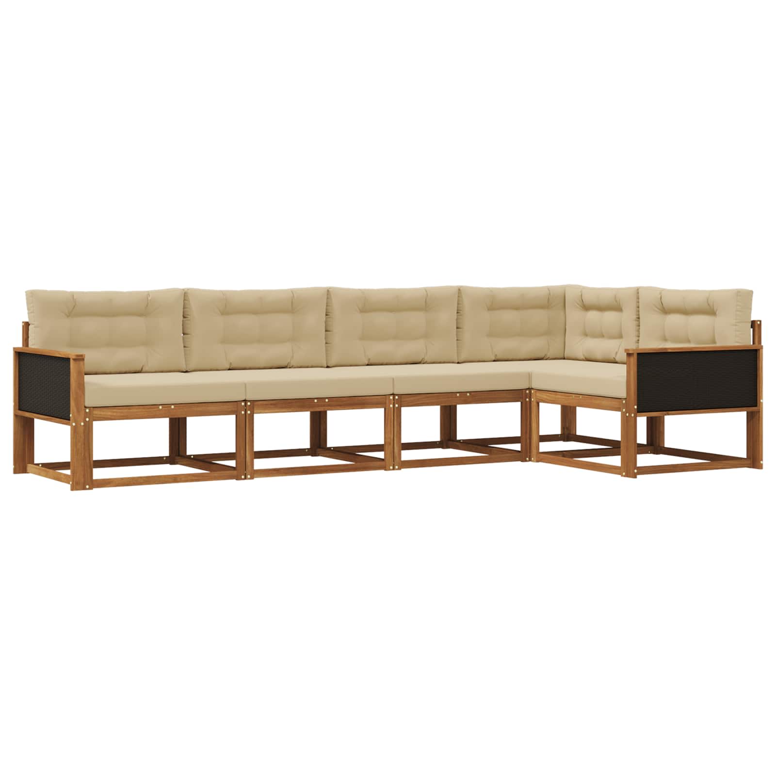 Ensemble de canapés d'extérieur 5 pcs Naturel et Beige - XIOS