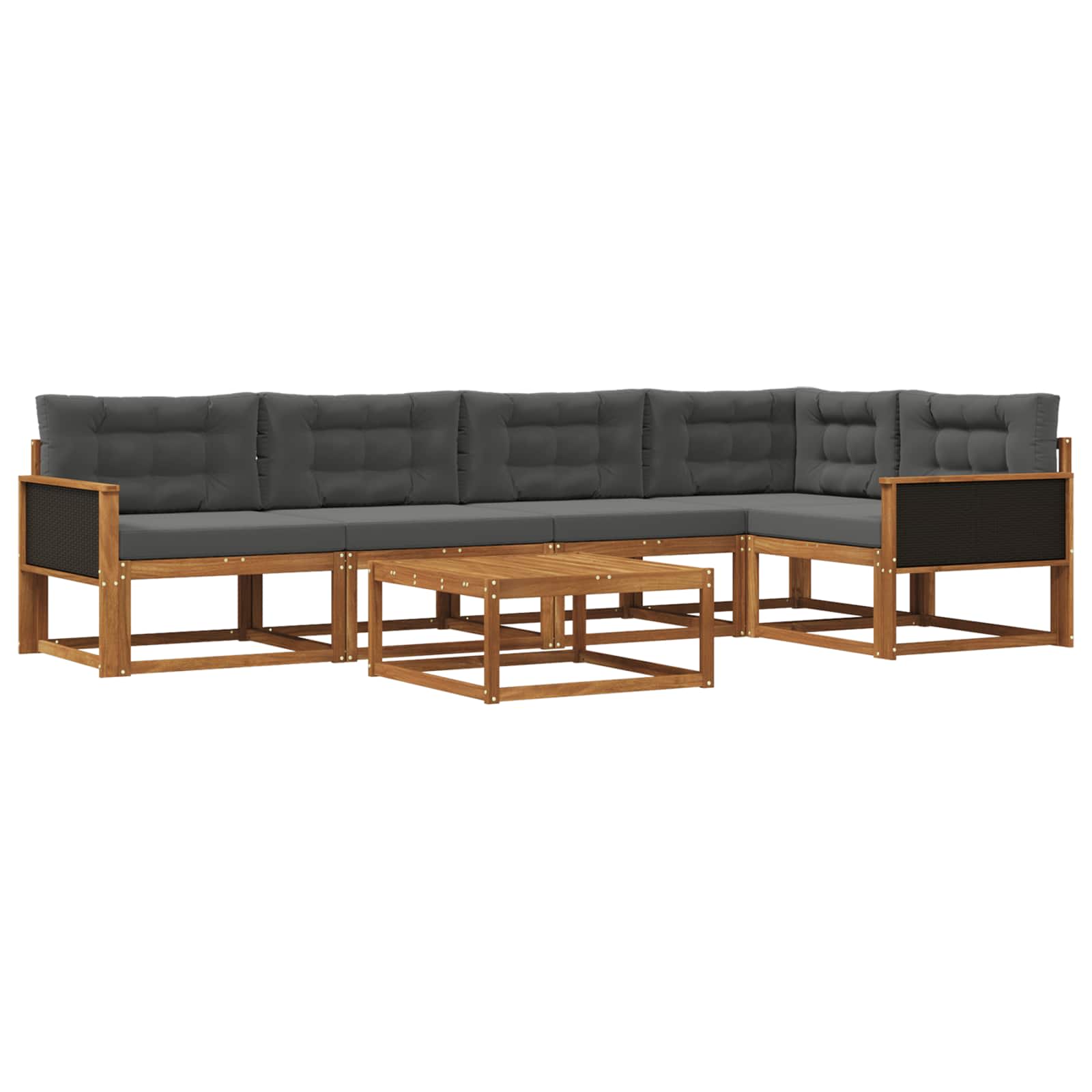 Ensemble de canapés d'extérieur 6 pcs Naturel et Anthracite - XIOS