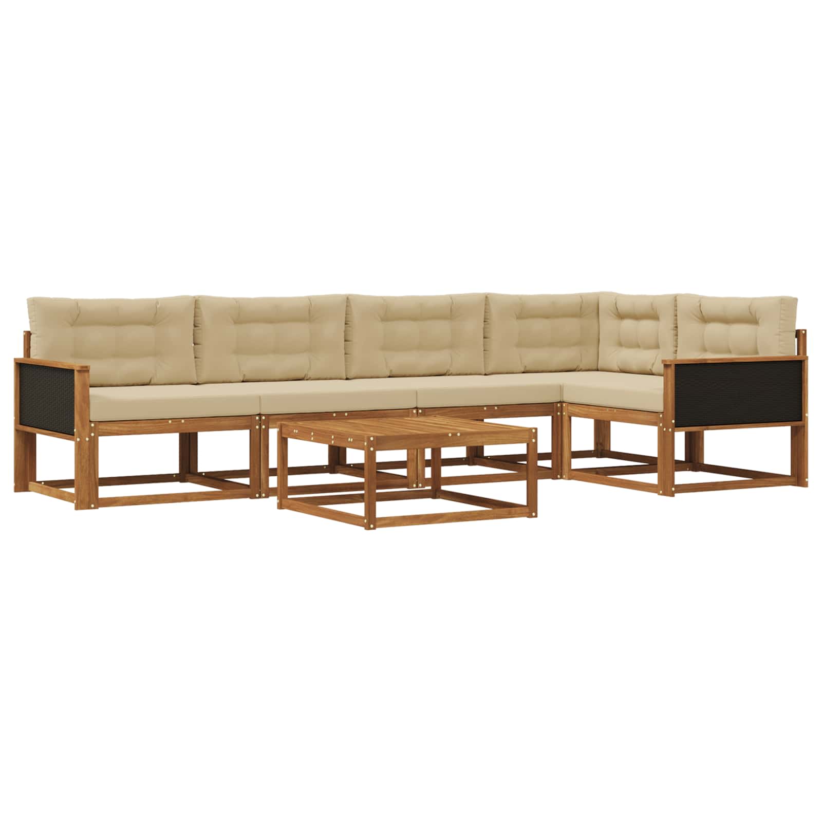 Ensemble de canapés d'extérieur 6 pcs Naturel et Beige - XIOS
