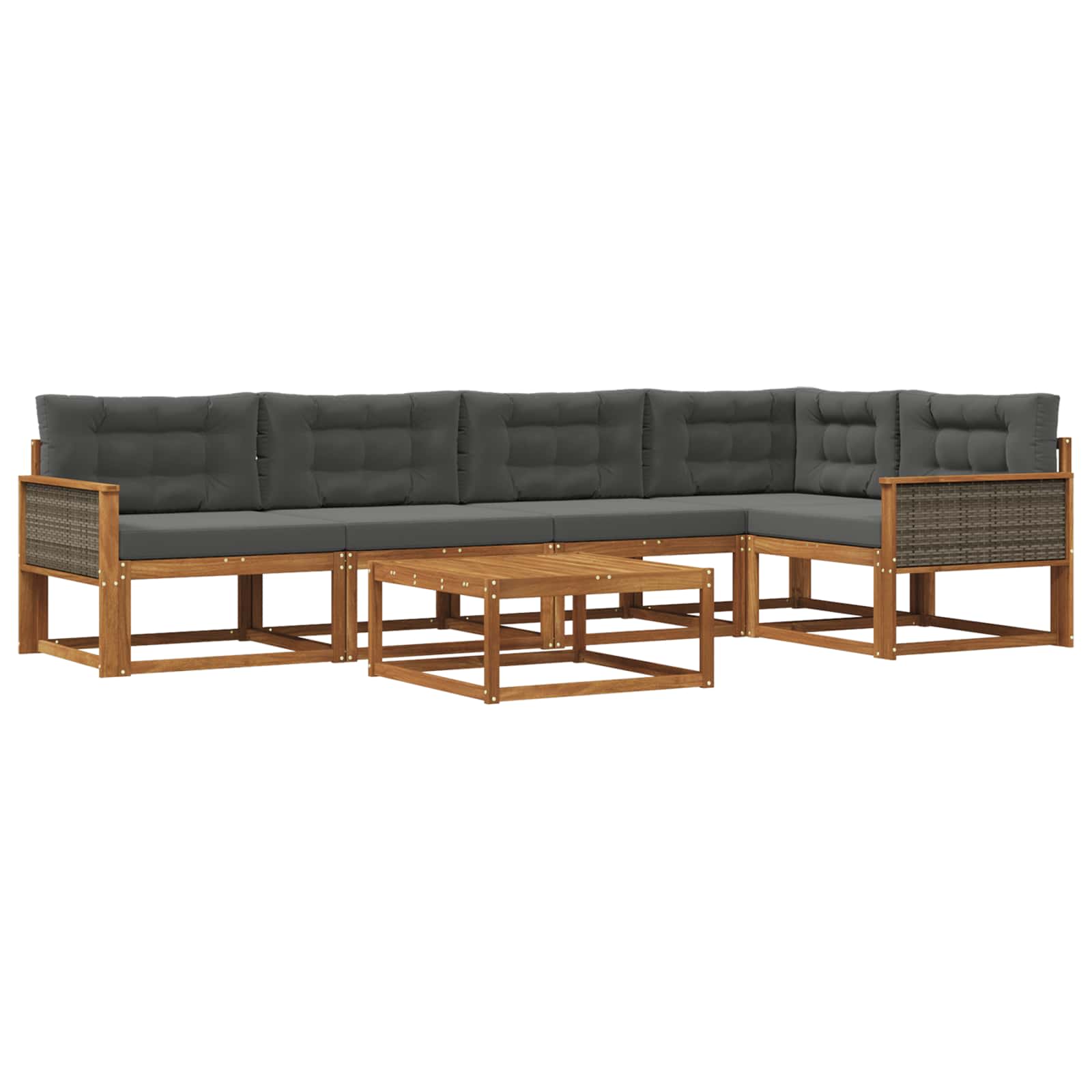 Ensemble de canapés d'extérieur 6 pcs Naturel et Anthracite - XIOS