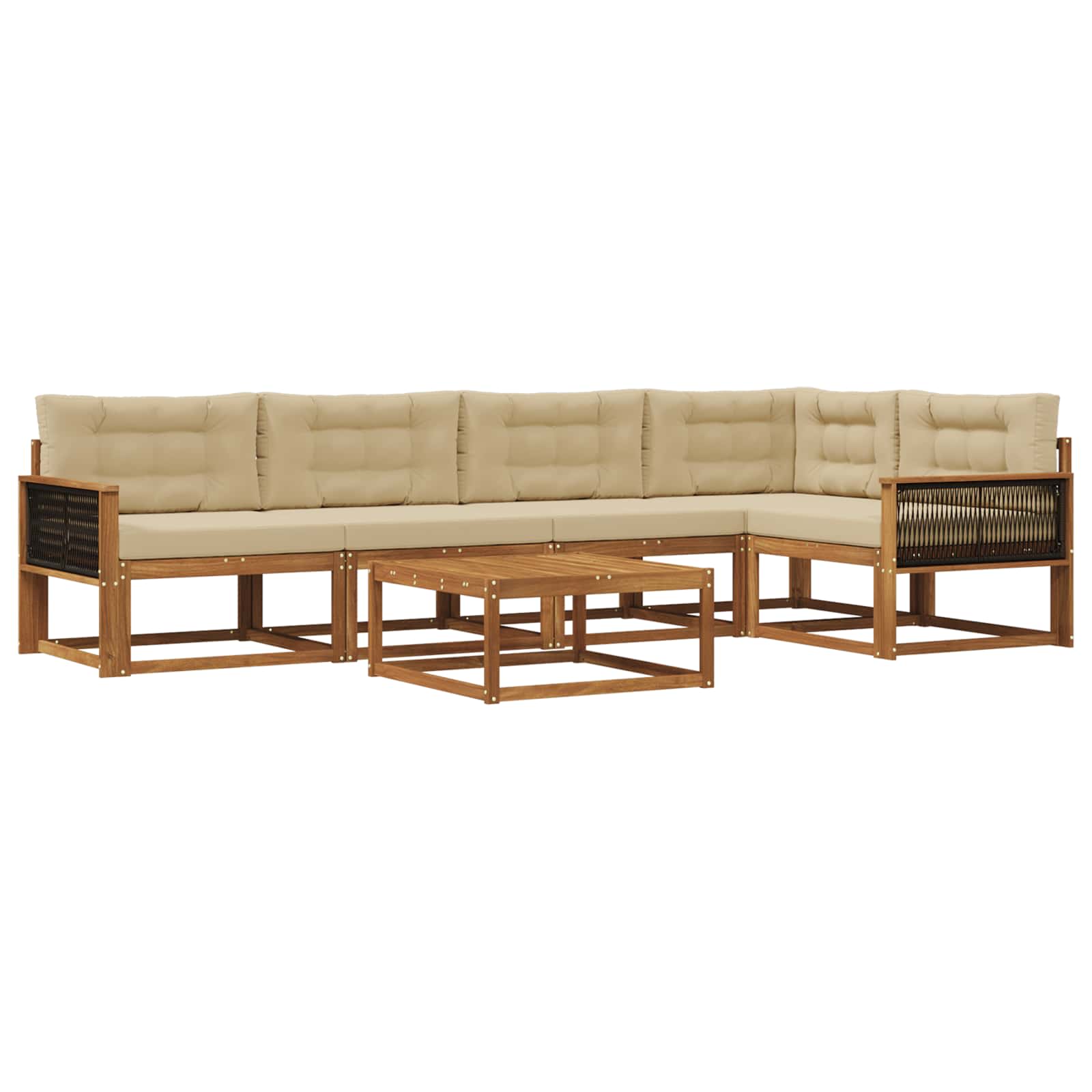 Ensemble de canapés d'extérieur 6 pcs Naturel et Beige - XIOS