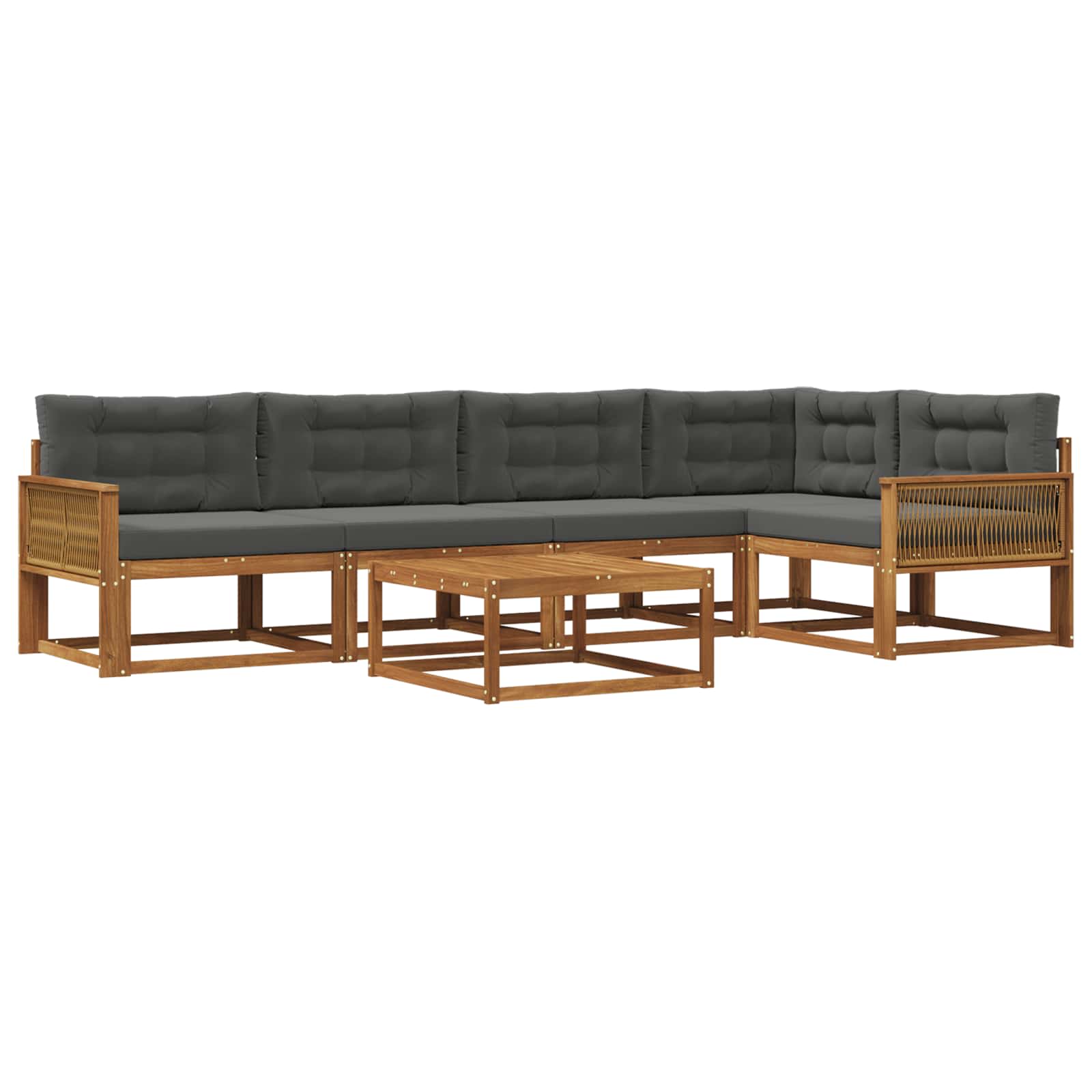 Ensemble de canapés d'extérieur 6 pcs Naturel et Anthracite - XIOS