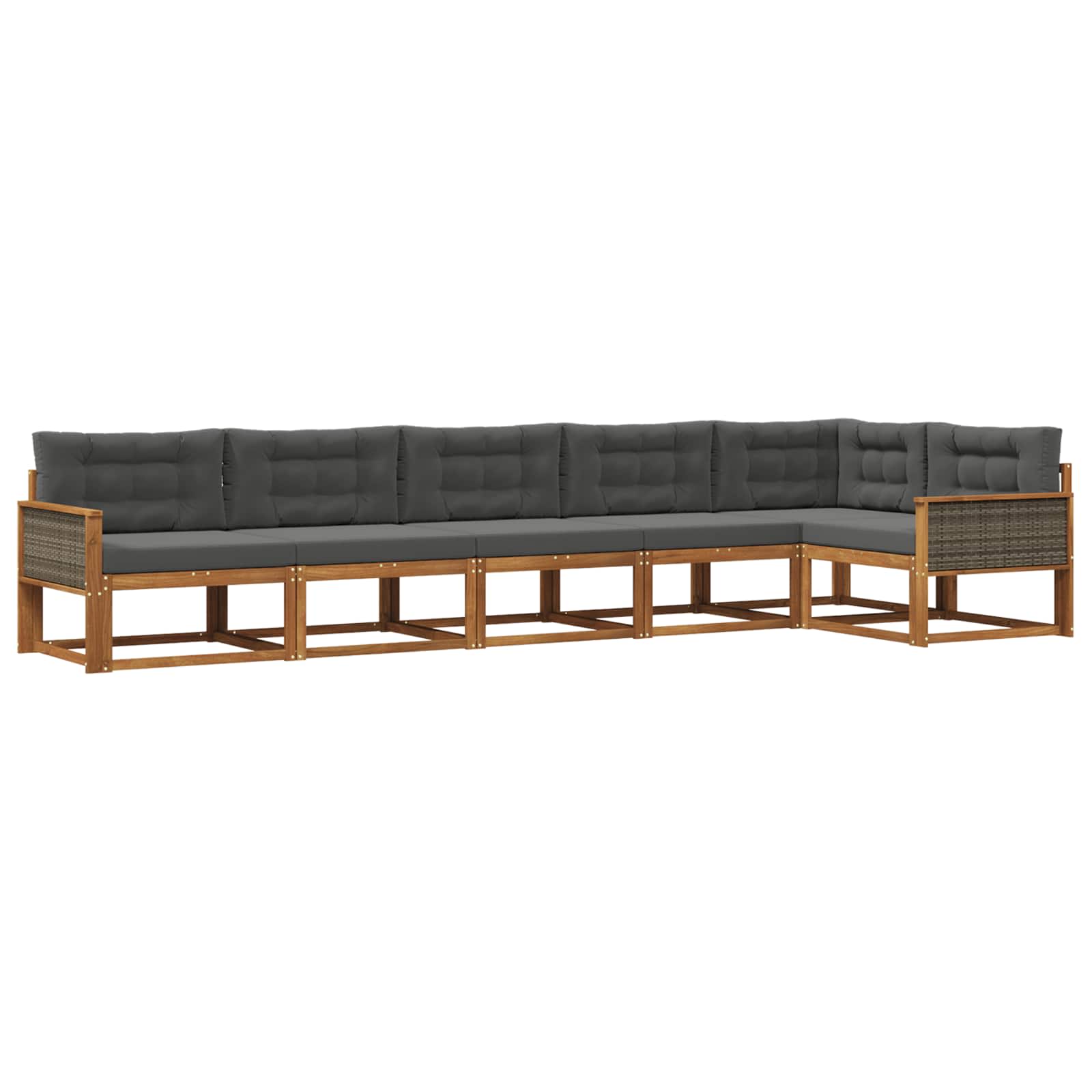 Ensemble de canapés d'extérieur 6 pcs Naturel et Anthracite - XIOS