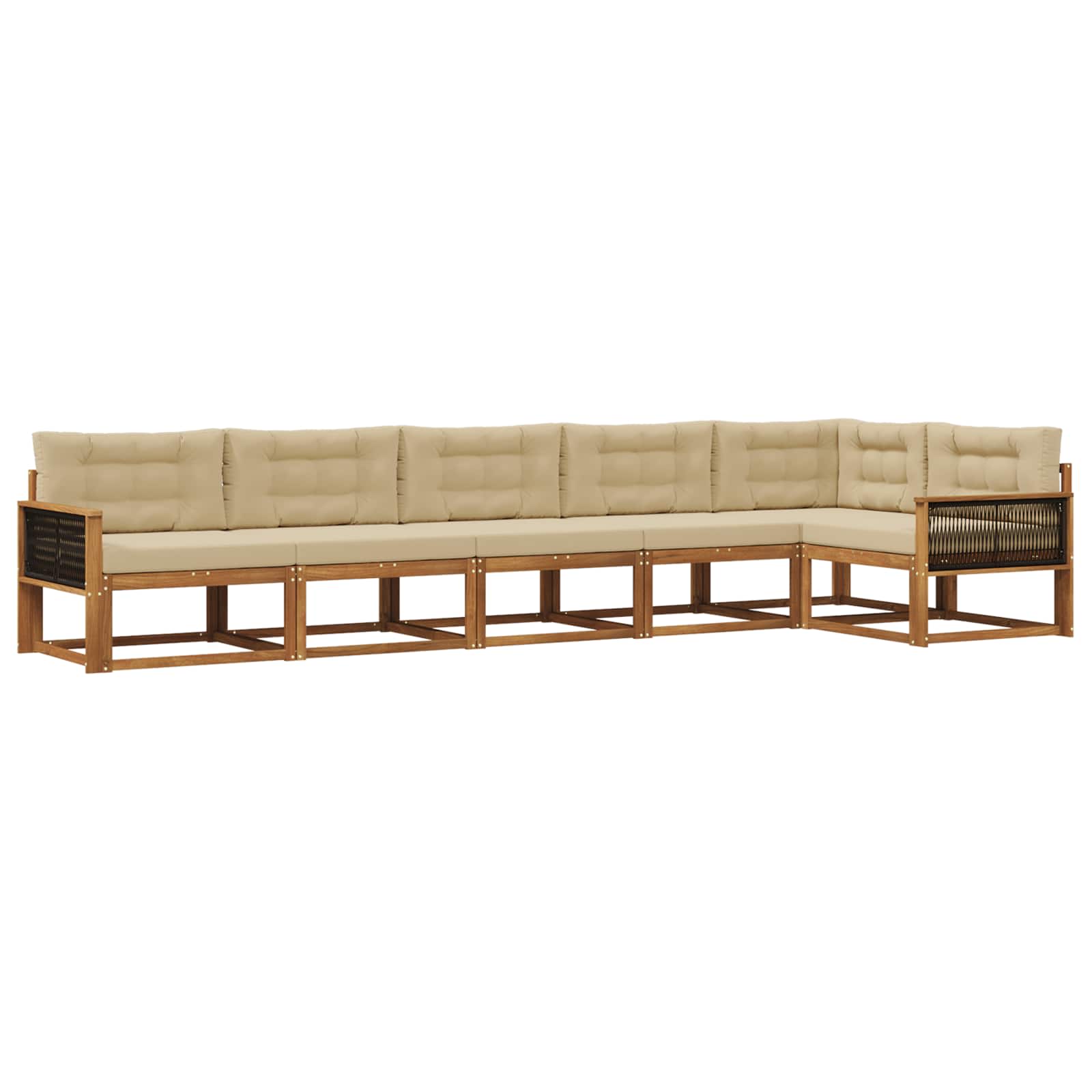 Ensemble de canapés d'extérieur 6 pcs Naturel et Beige - XIOS