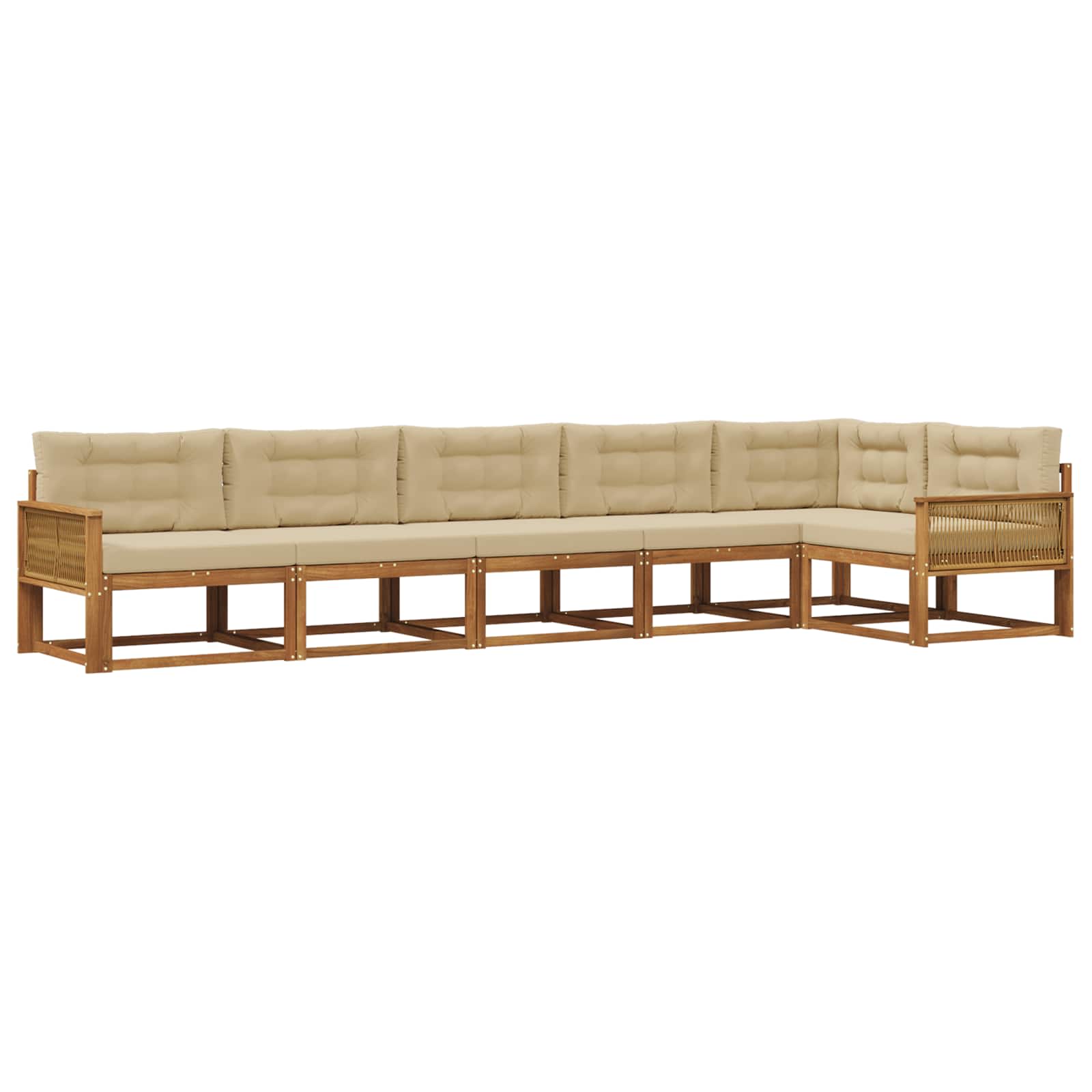 Ensemble de canapés d'extérieur 6 pcs Naturel et Beige - XIOS