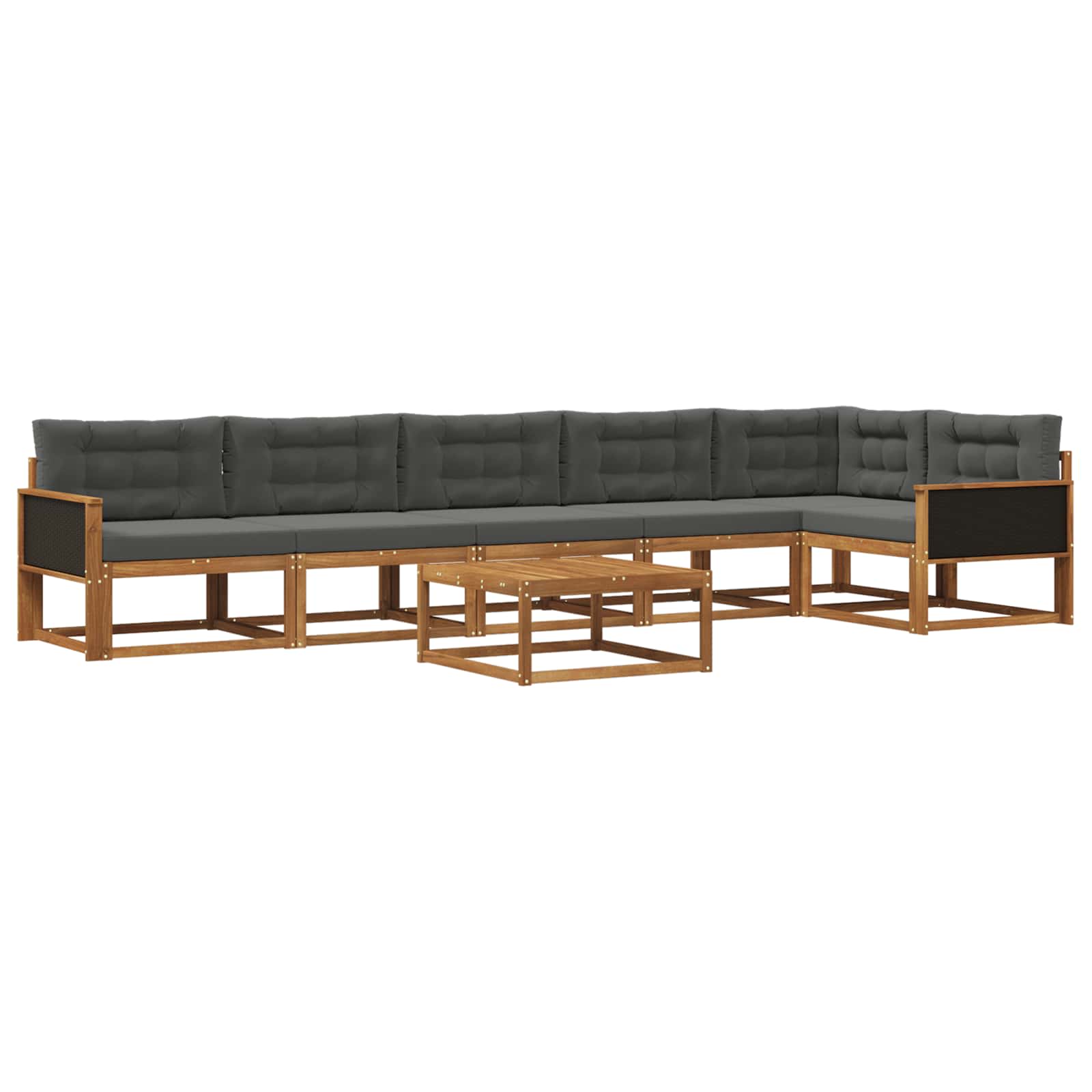 Ensemble de canapés d'extérieur 7 pcs Naturel et Anthracite - XIOS