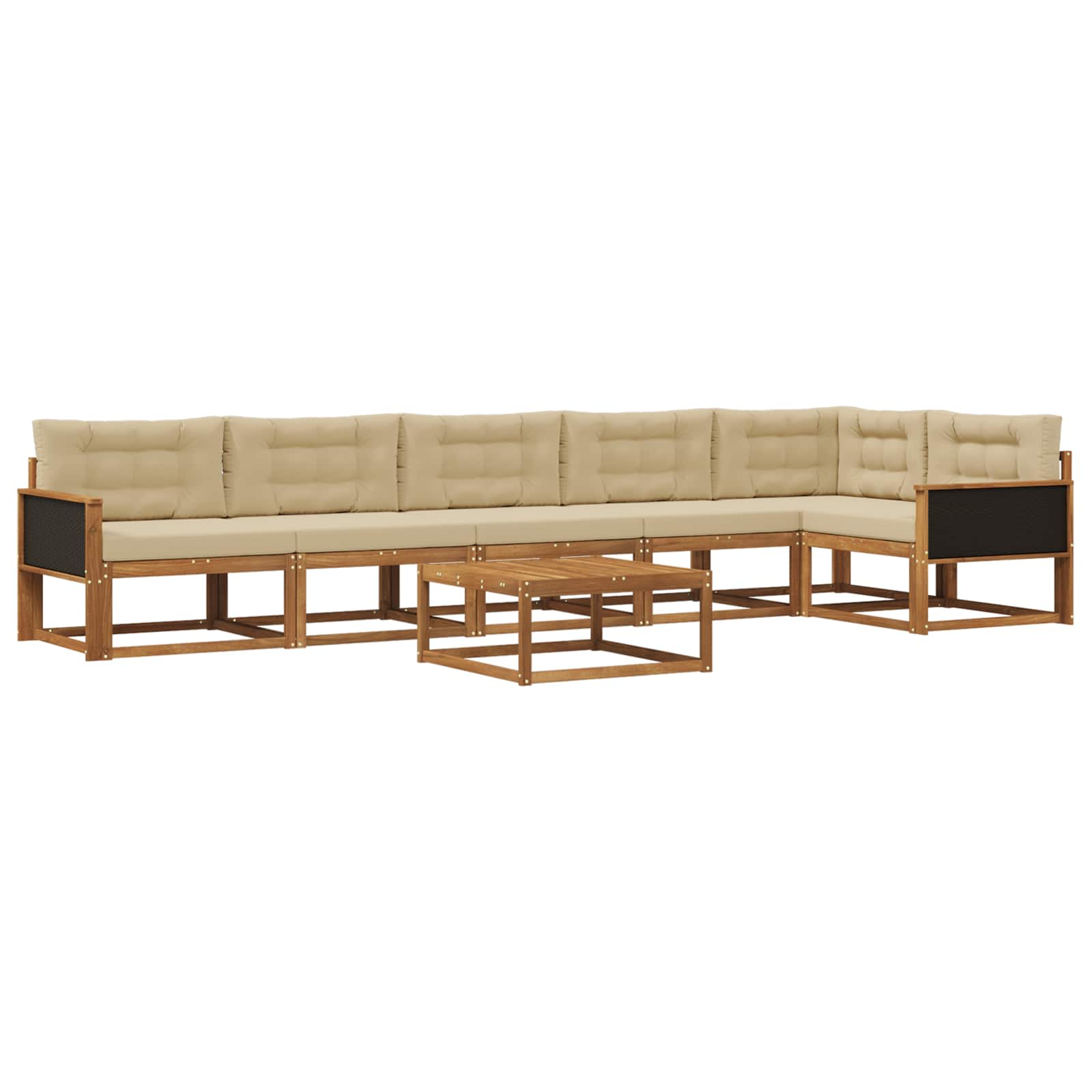 Ensemble de canapés d'extérieur 7 pcs Naturel et Beige - XIOS