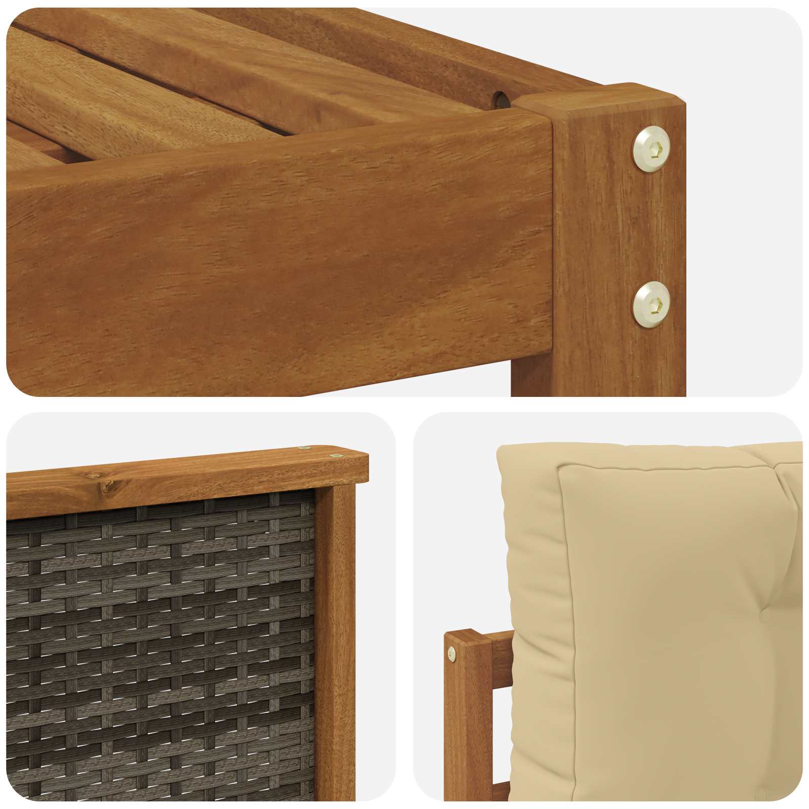 Ensemble de canapés d'extérieur 7 pcs Naturel et Beige - XIOS