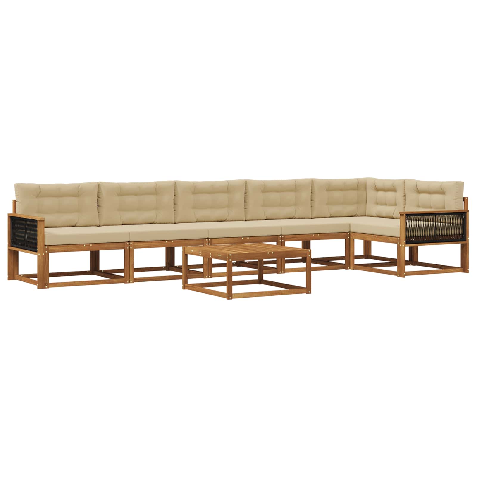 Ensemble de canapés d'extérieur 7 pcs Naturel et Beige - XIOS