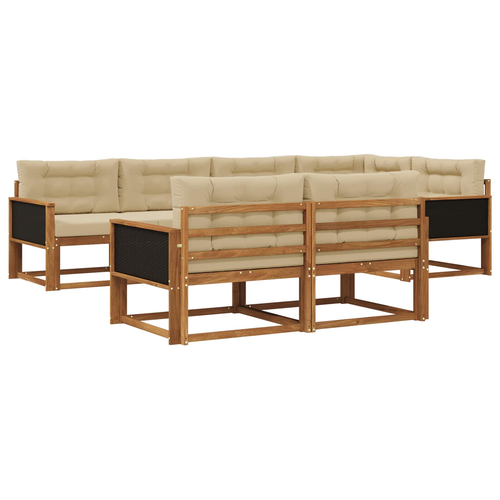 Ensemble de canapés d'extérieur 7 pcs Naturel et Beige - XIOS