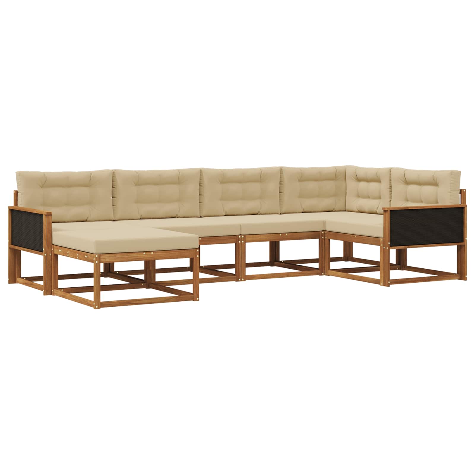 Ensemble de canapés d'extérieur 6 pcs Naturel et Beige - XIOS