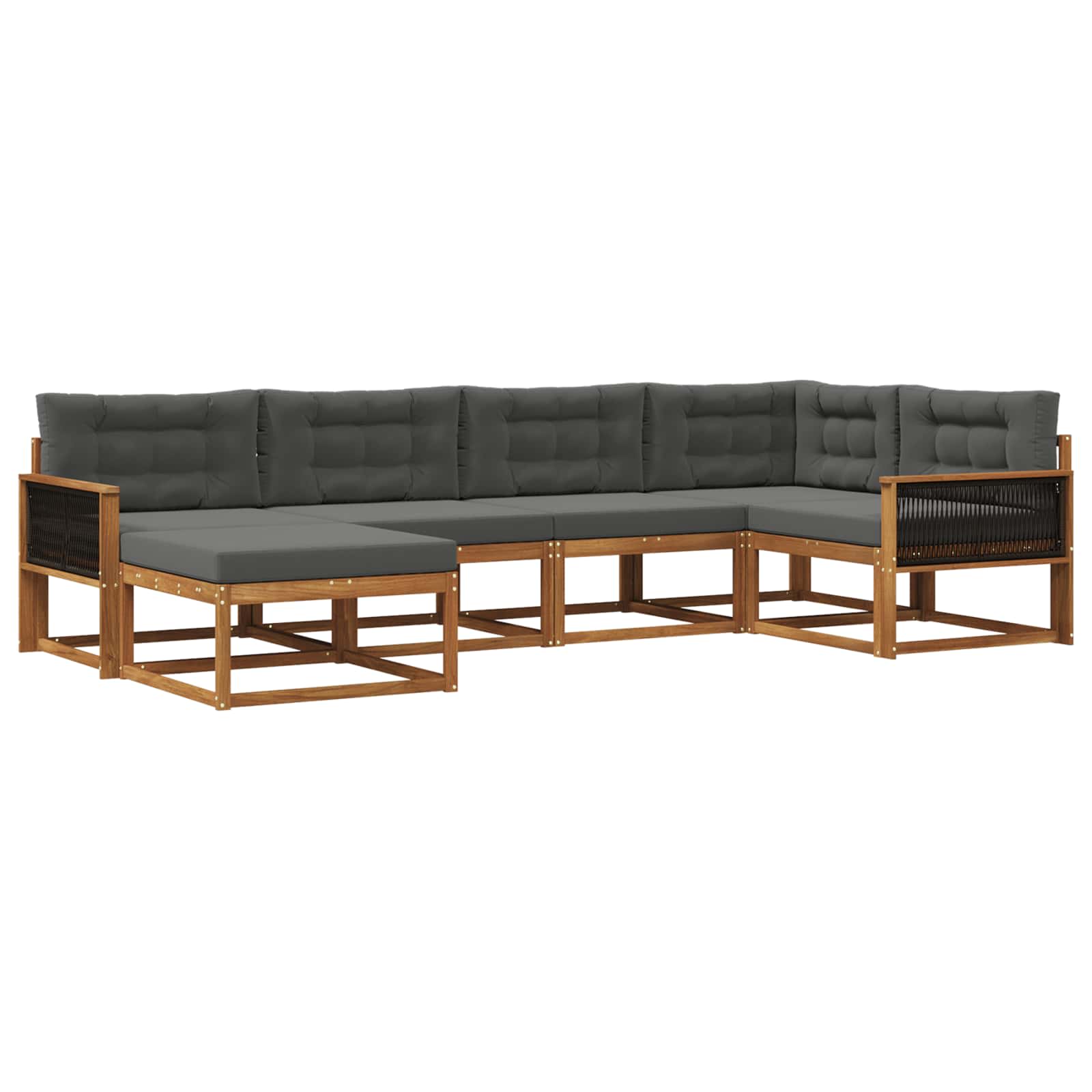 Ensemble de canapés d'extérieur 6 pcs Naturel et Anthracite - XIOS