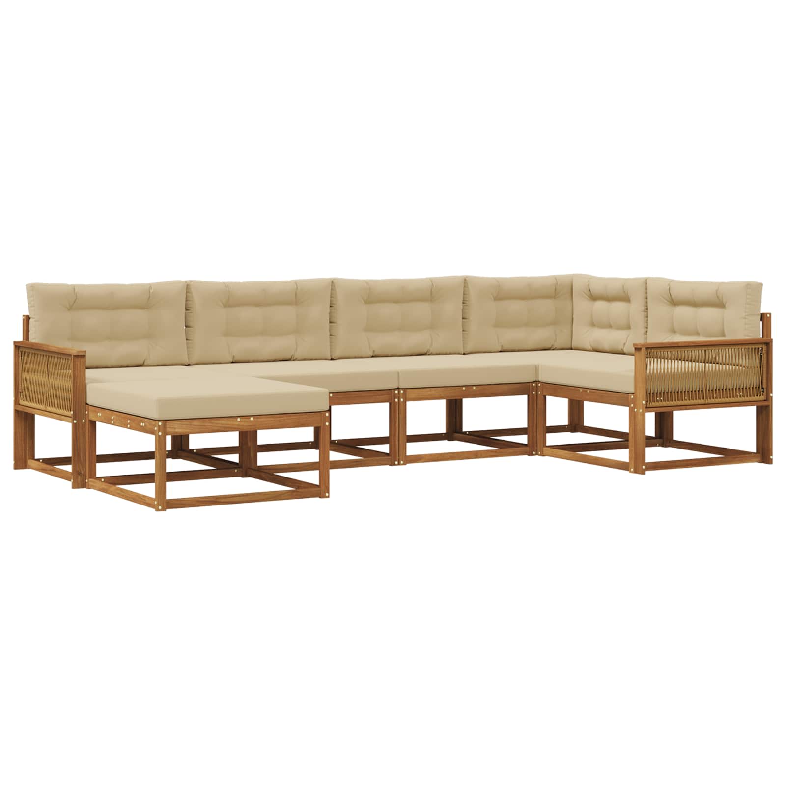 Ensemble de canapés d'extérieur 6 pcs Naturel et Beige - XIOS
