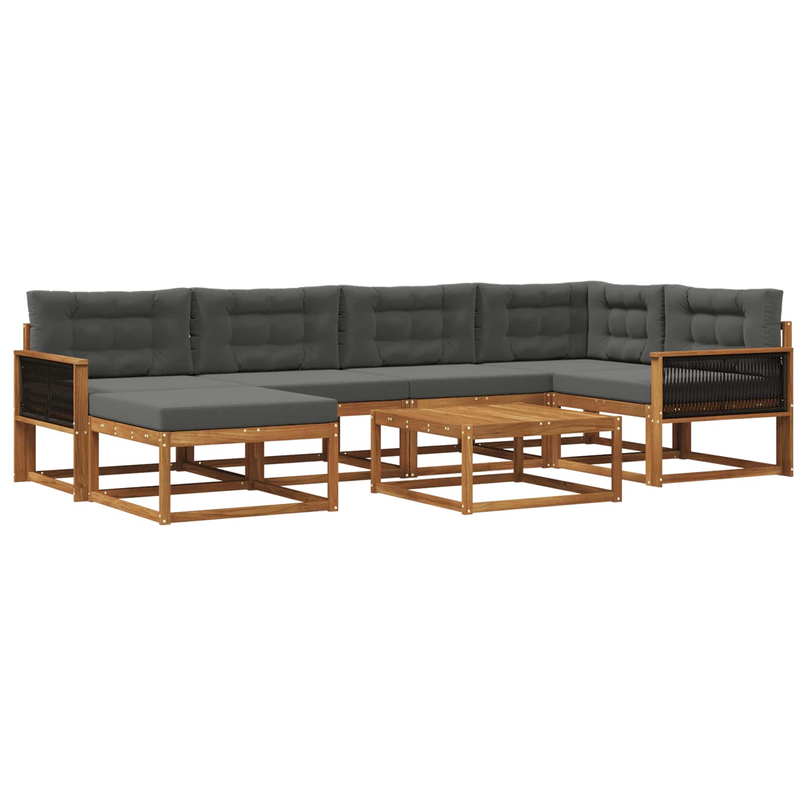 Ensemble de canapés d'extérieur 7 pcs Naturel et Anthracite - XIOS