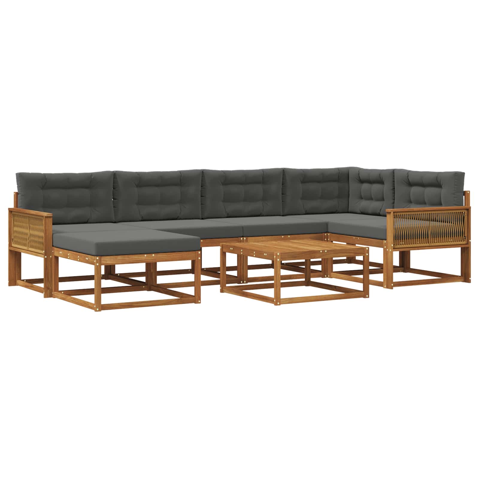 Ensemble de canapés d'extérieur 7 pcs Naturel et Anthracite - XIOS
