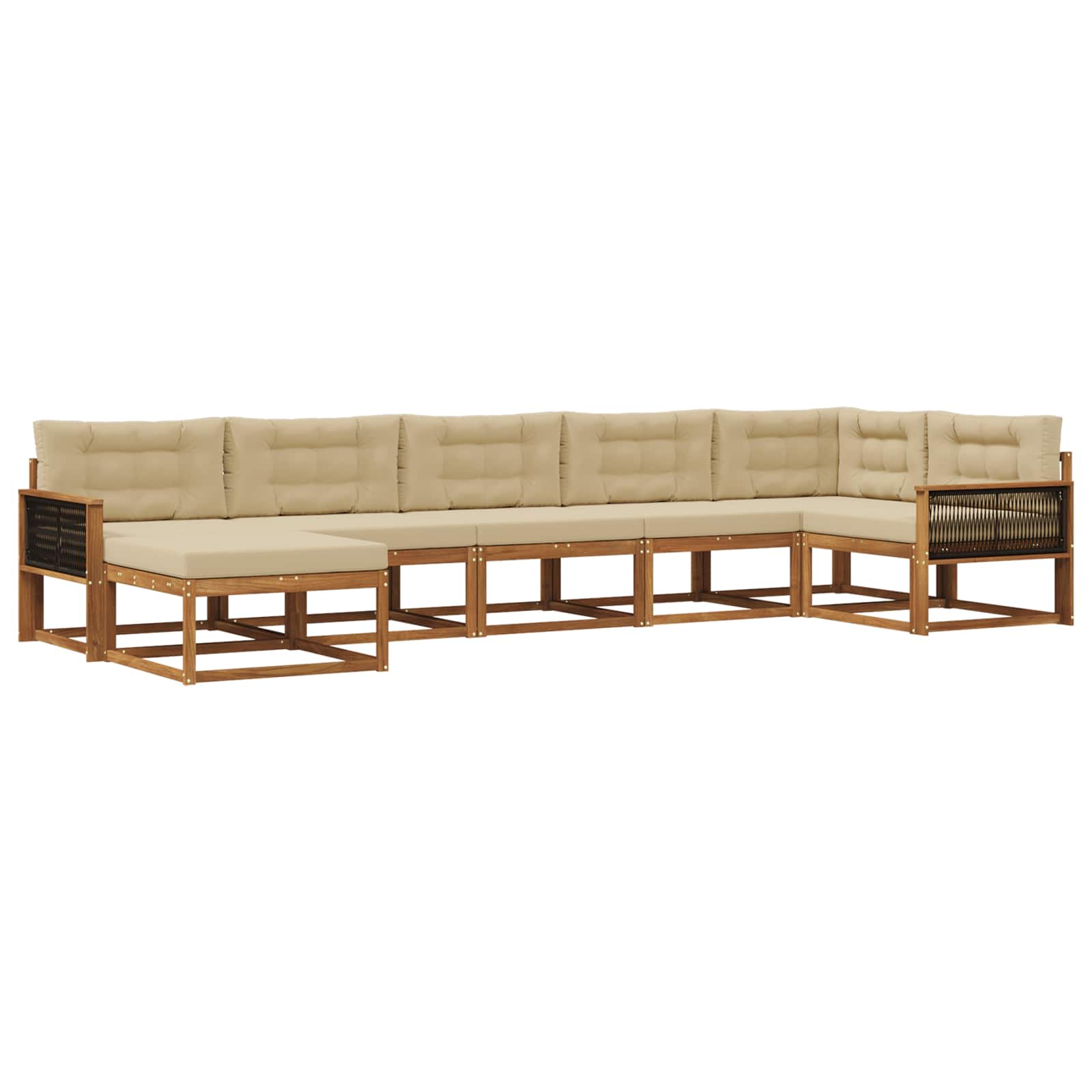 Ensemble de canapés d'extérieur 7 pcs Naturel et Beige - XIOS